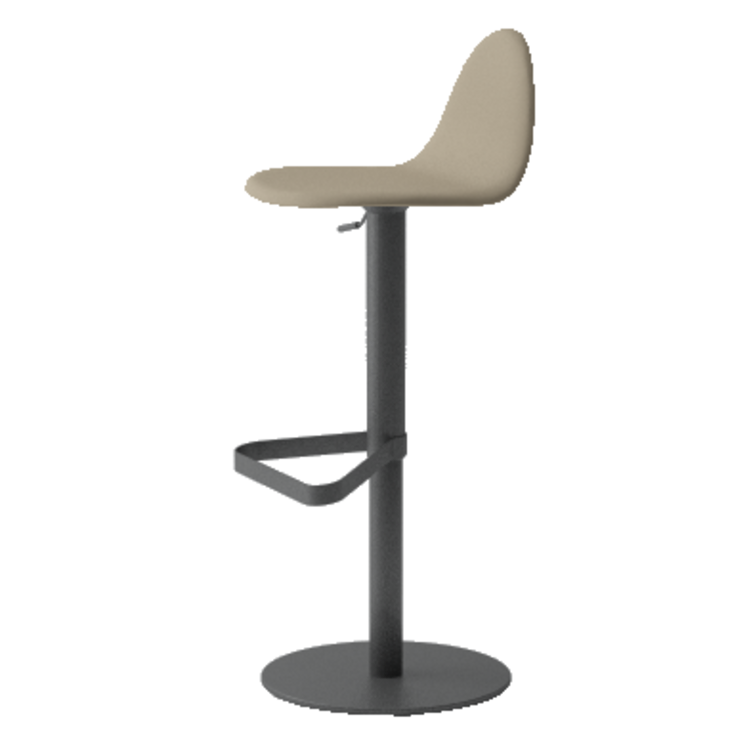 Tabu regelbare kruk rond antraciet/bekleed mystic