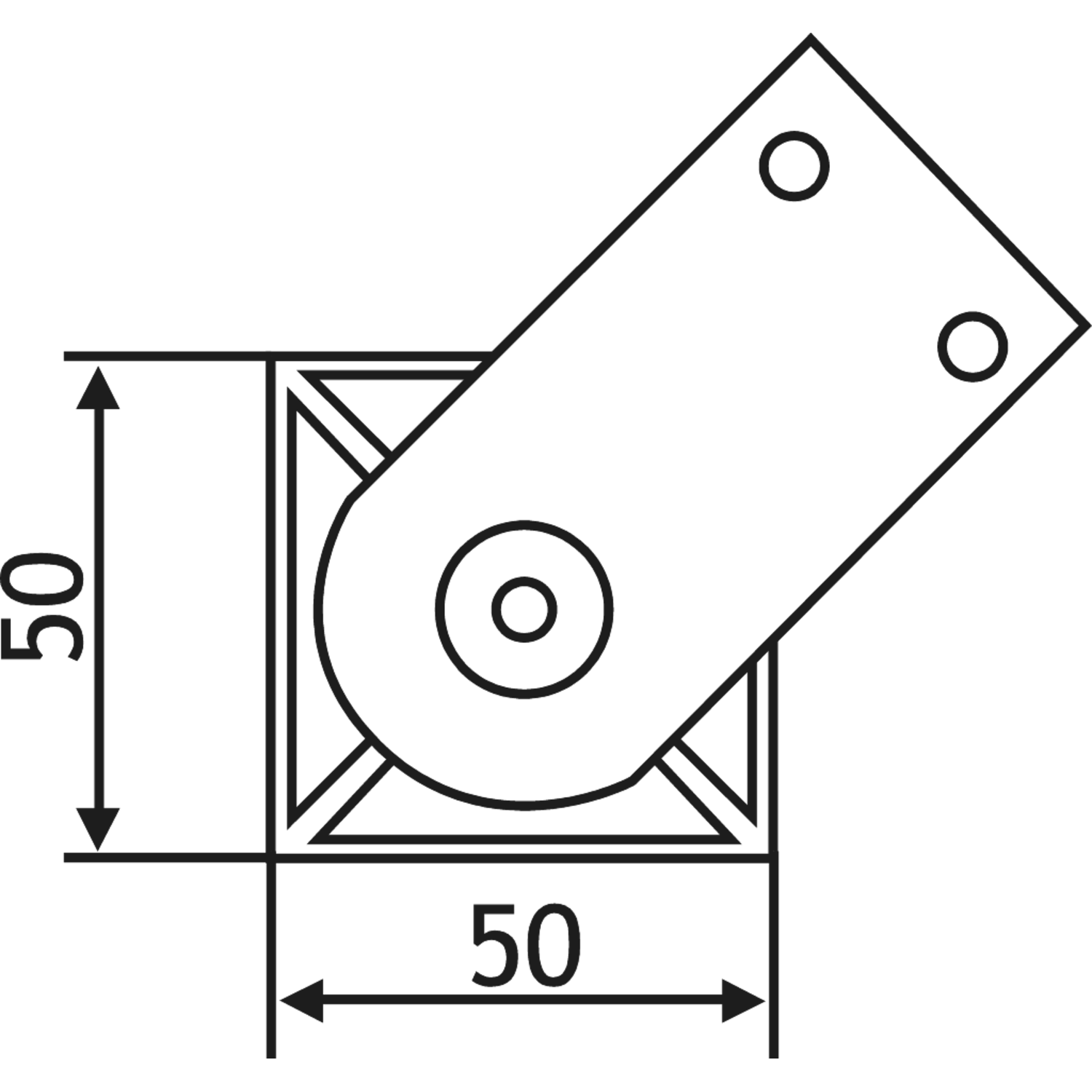 Meubelpoot capri alu h.100mm