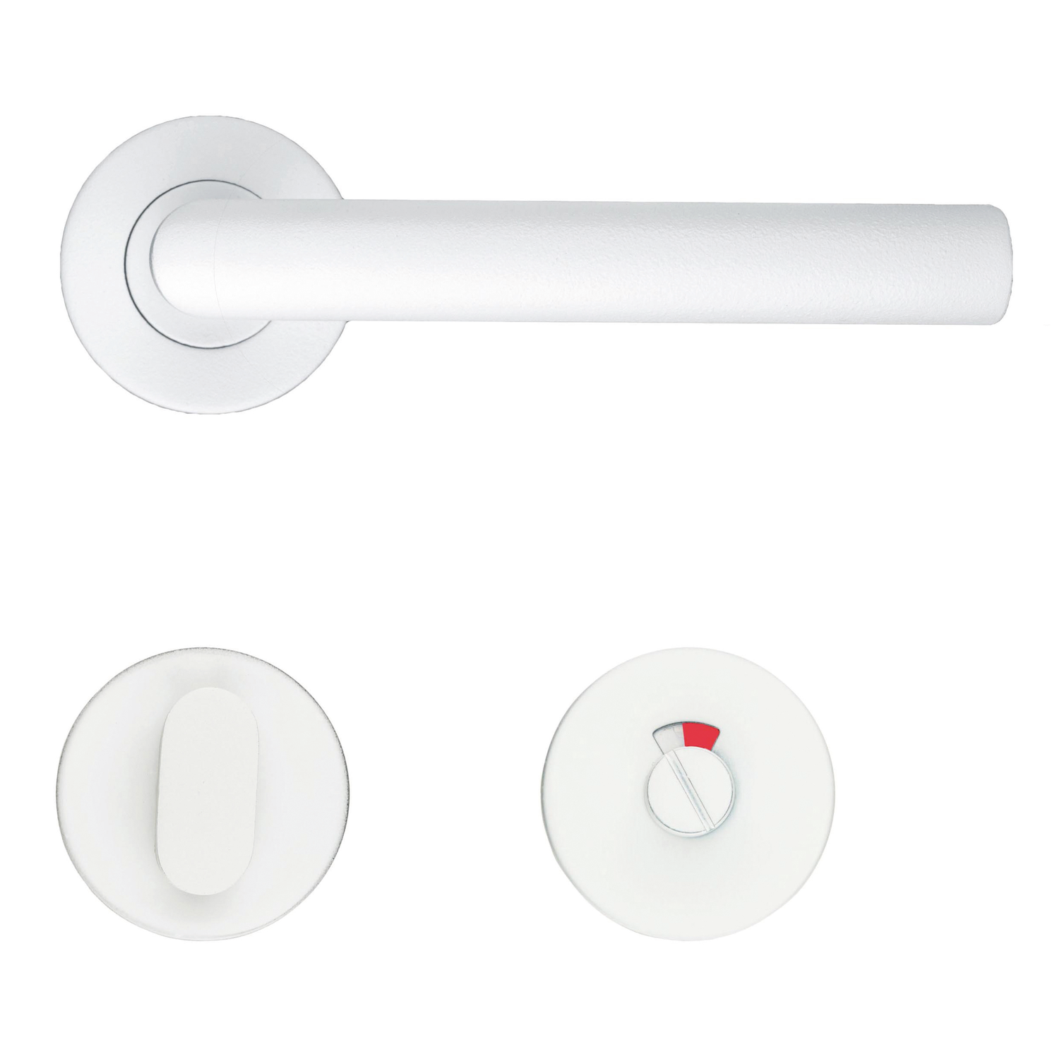 Deurkruk Pro i shape 19mm wit structuur r+wc