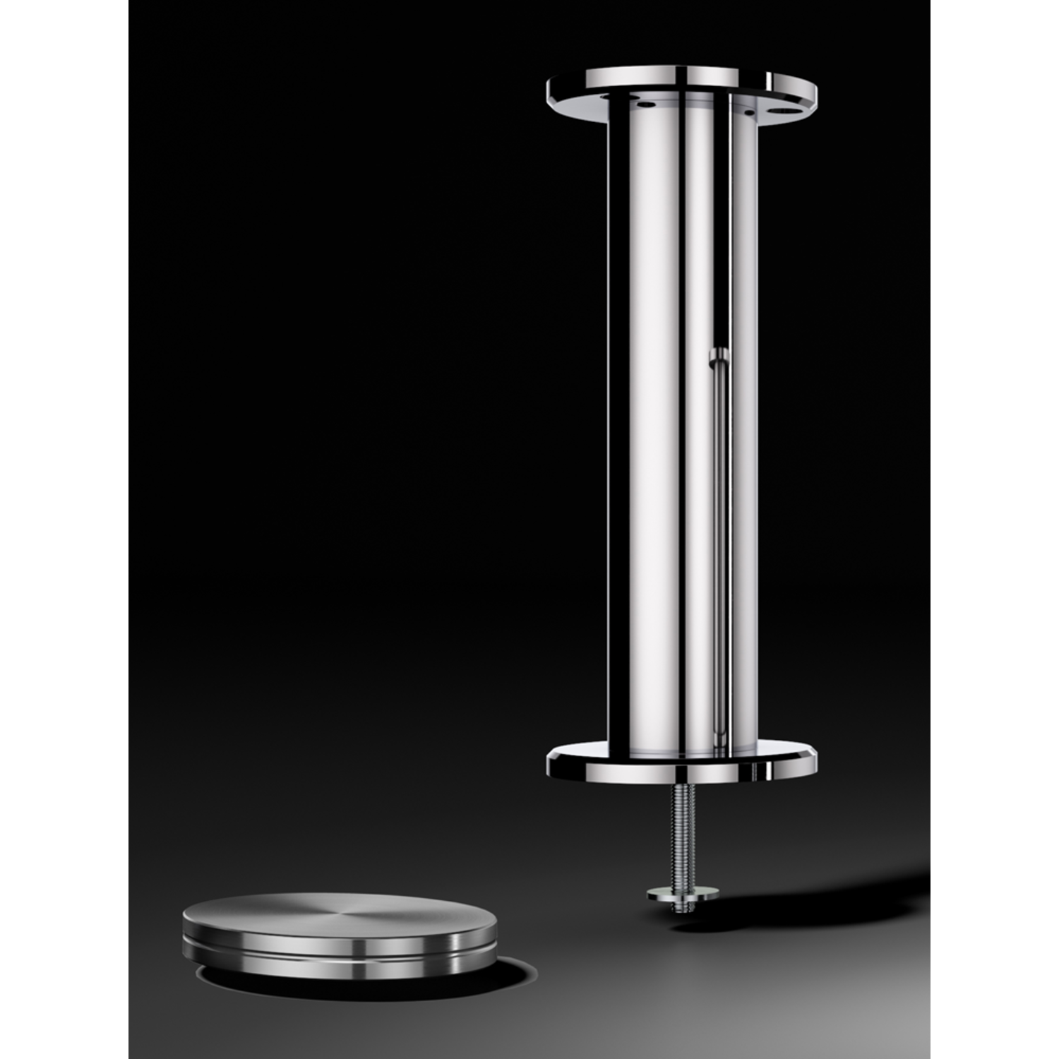 Barsteun rond d.45mm chroom mat