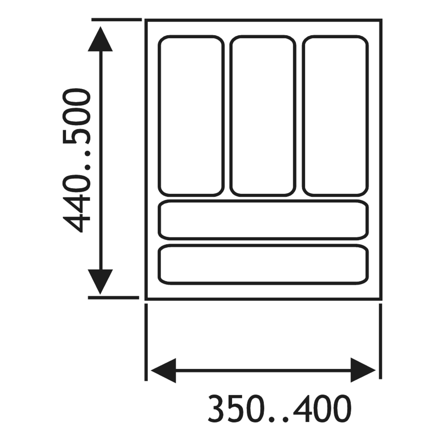 Inleglade b351-400 d441-500 2,5mm wit