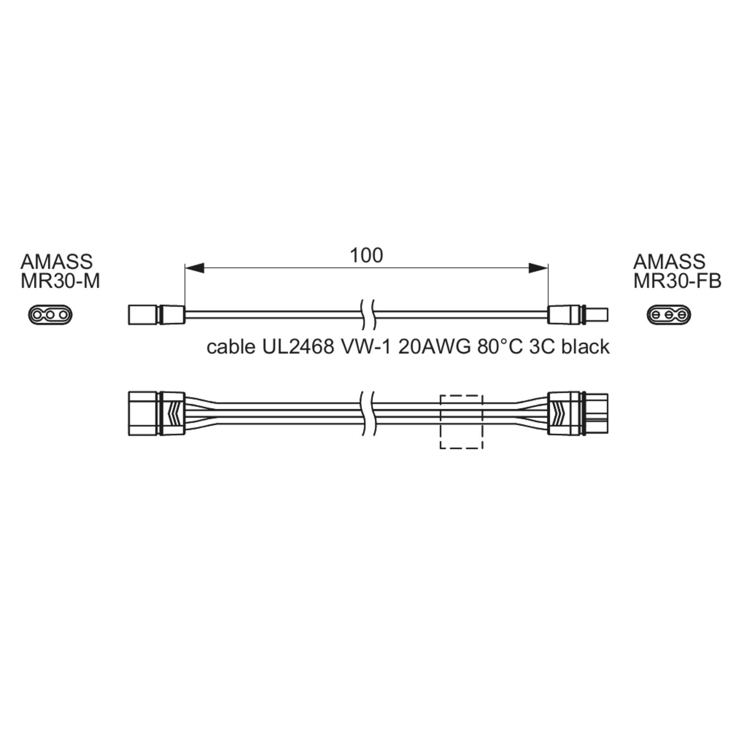 Mec Driver Module verbindingskabel 100mm