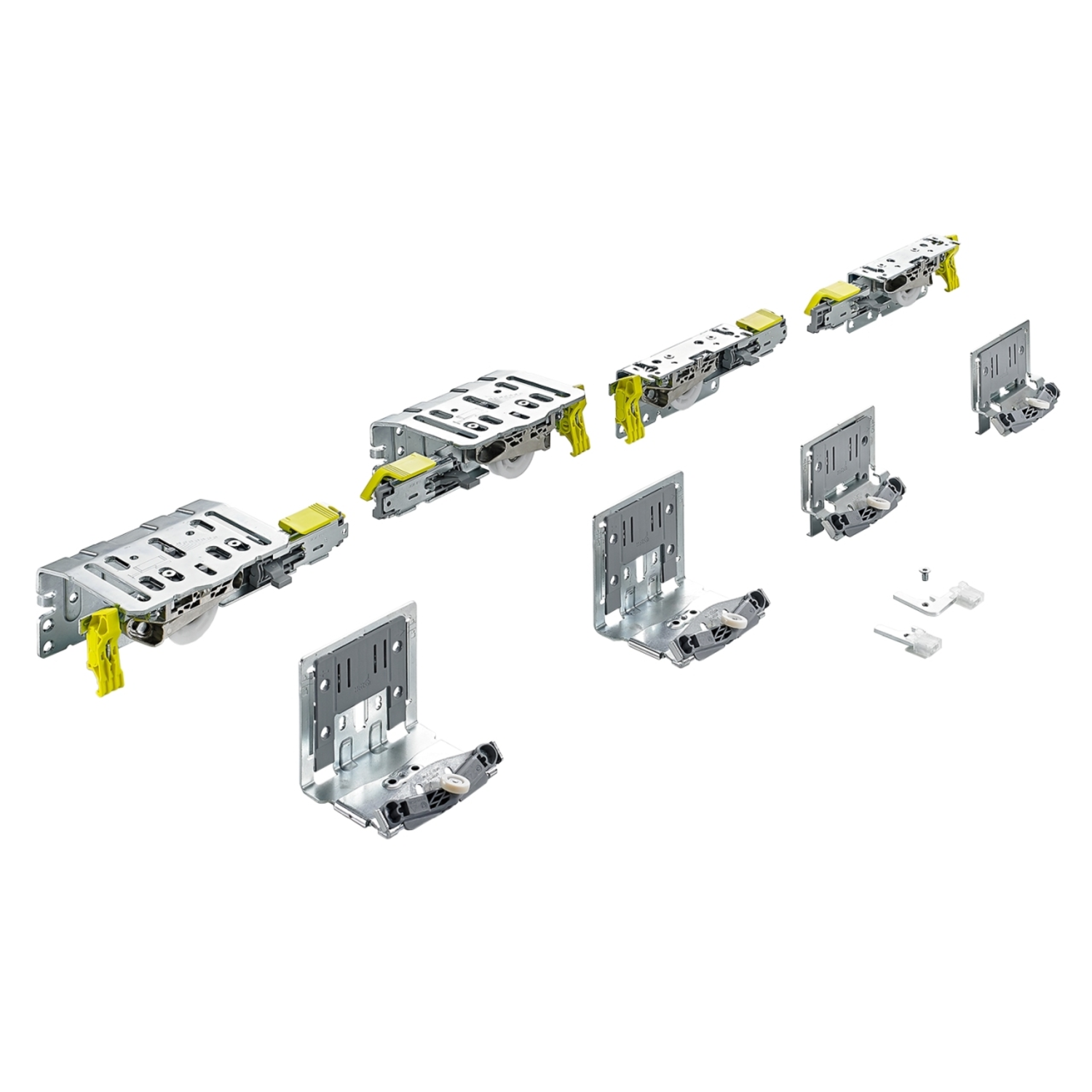 TopLine XL, Set loop- en geleidingsdelen, STB 19, 17 mm, 22 - 30 mm, 80 kg, 3-deurs