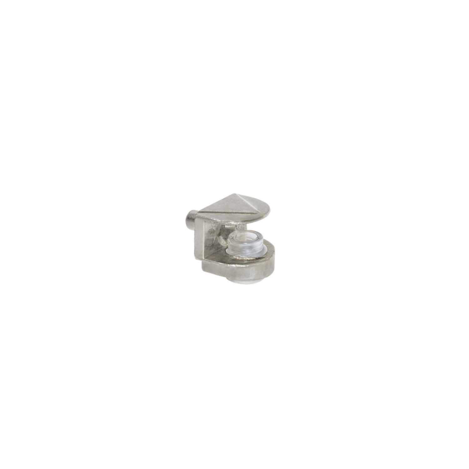 Schapdrager voor glas 5mm verstelbaar 4-10mm vernikkeld met pin