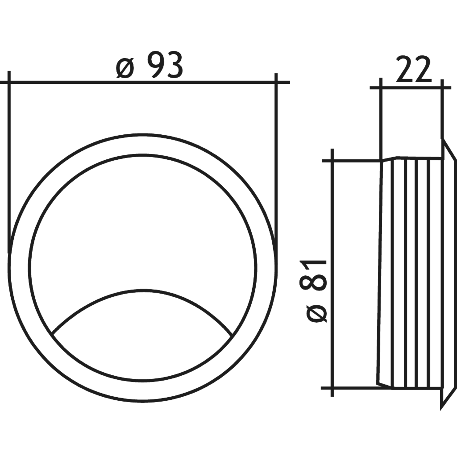 Kabelset 2-delig 80mm licht grijs