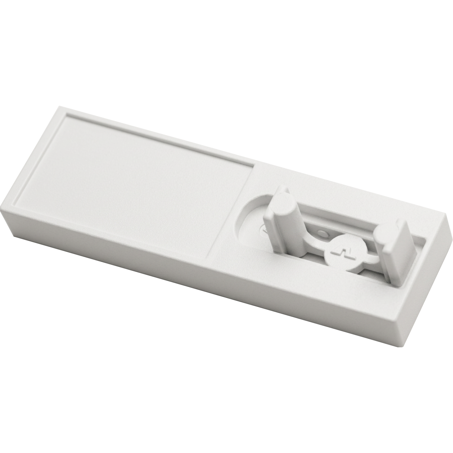 Kastbaarhouder linear  alu wit