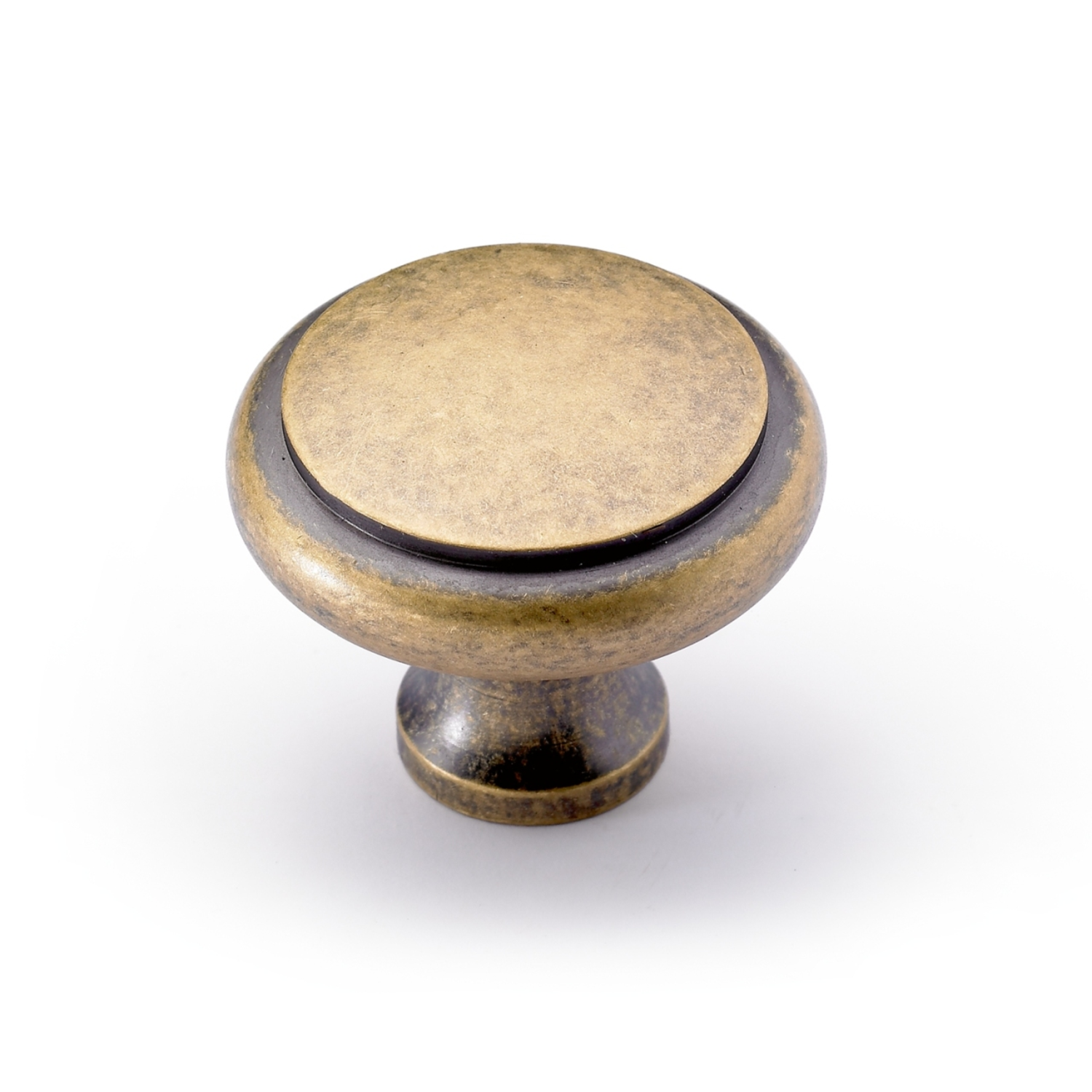 Knop Solva, H 23 mm, ø 30 mm, messingkleurig antiek