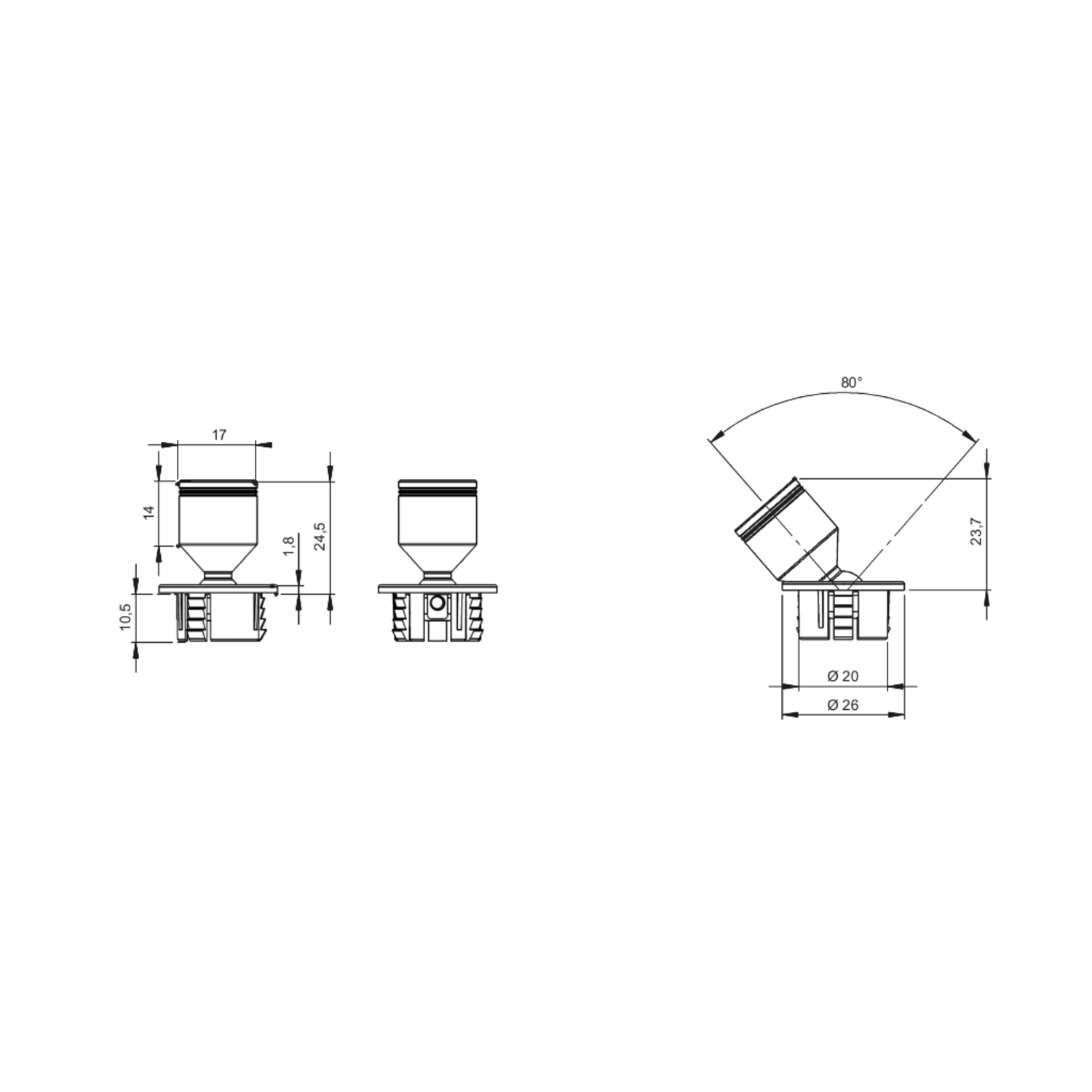 Led Emotion Flexspot 12V 1.3W zwart