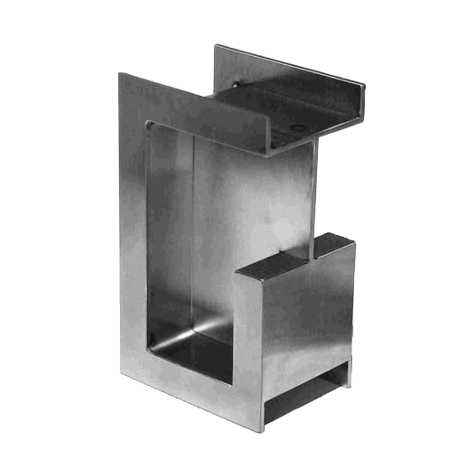 Schuifdeurgreep kube 100x60x40mm rvs - met rand