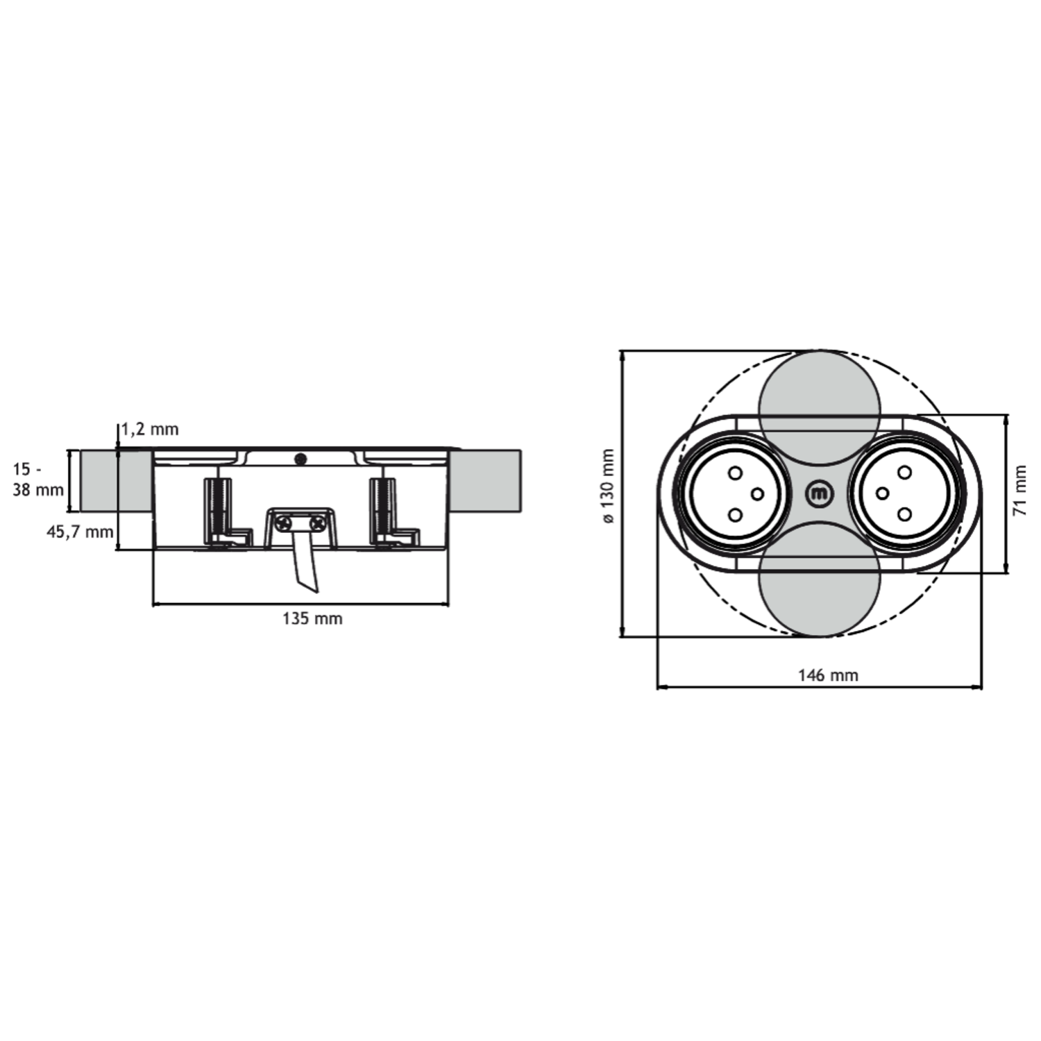 Eight wit b-f 1 stopcontact + 1 usb