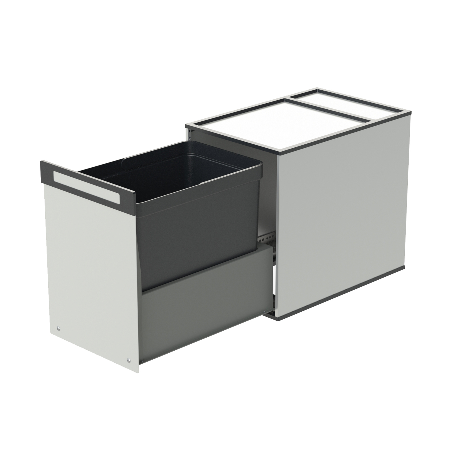 Highline 1 afvalemmer 21l rvs k.40cm volledig uittrekbaar met SoftClose