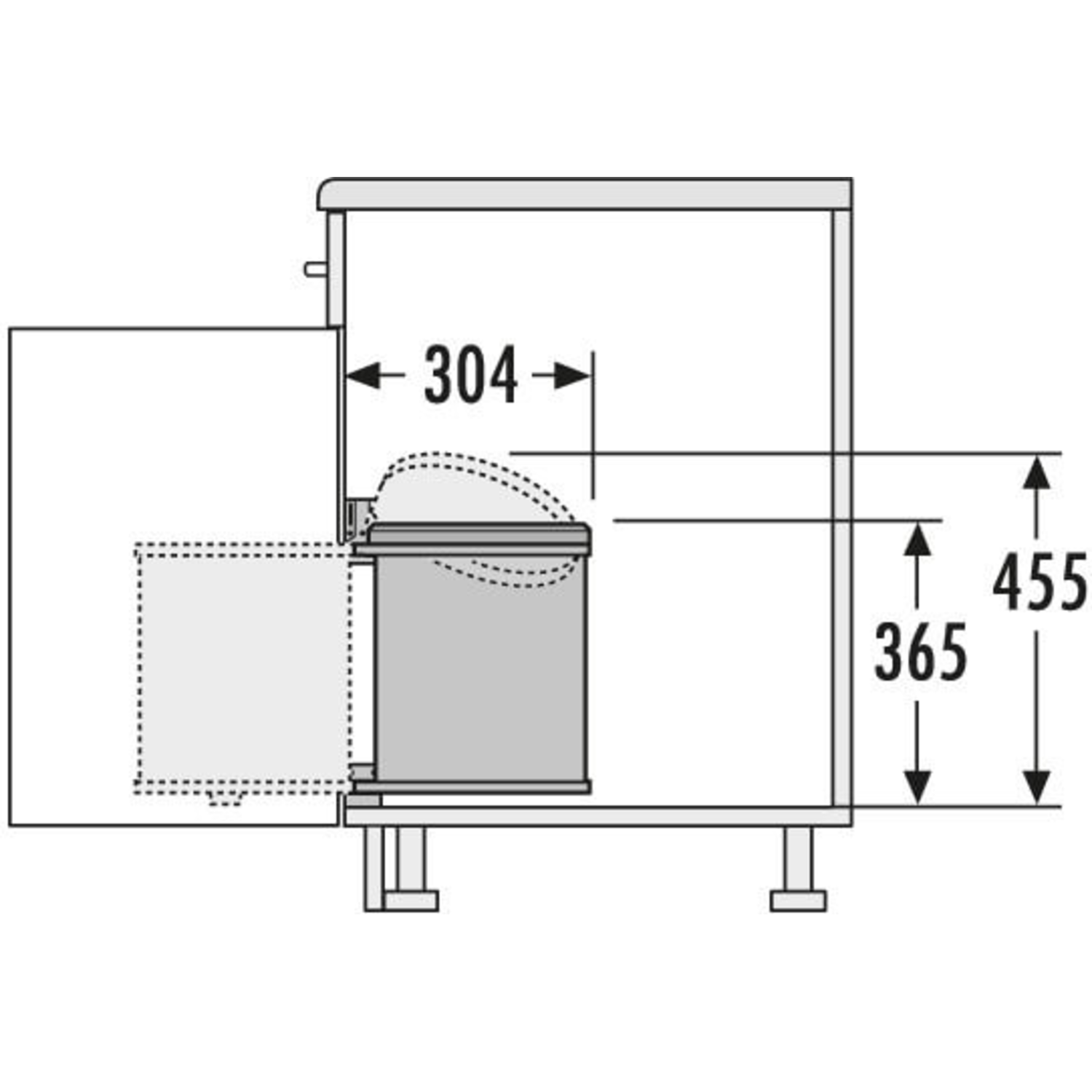 Hailo Mono RVS/wit 15l
