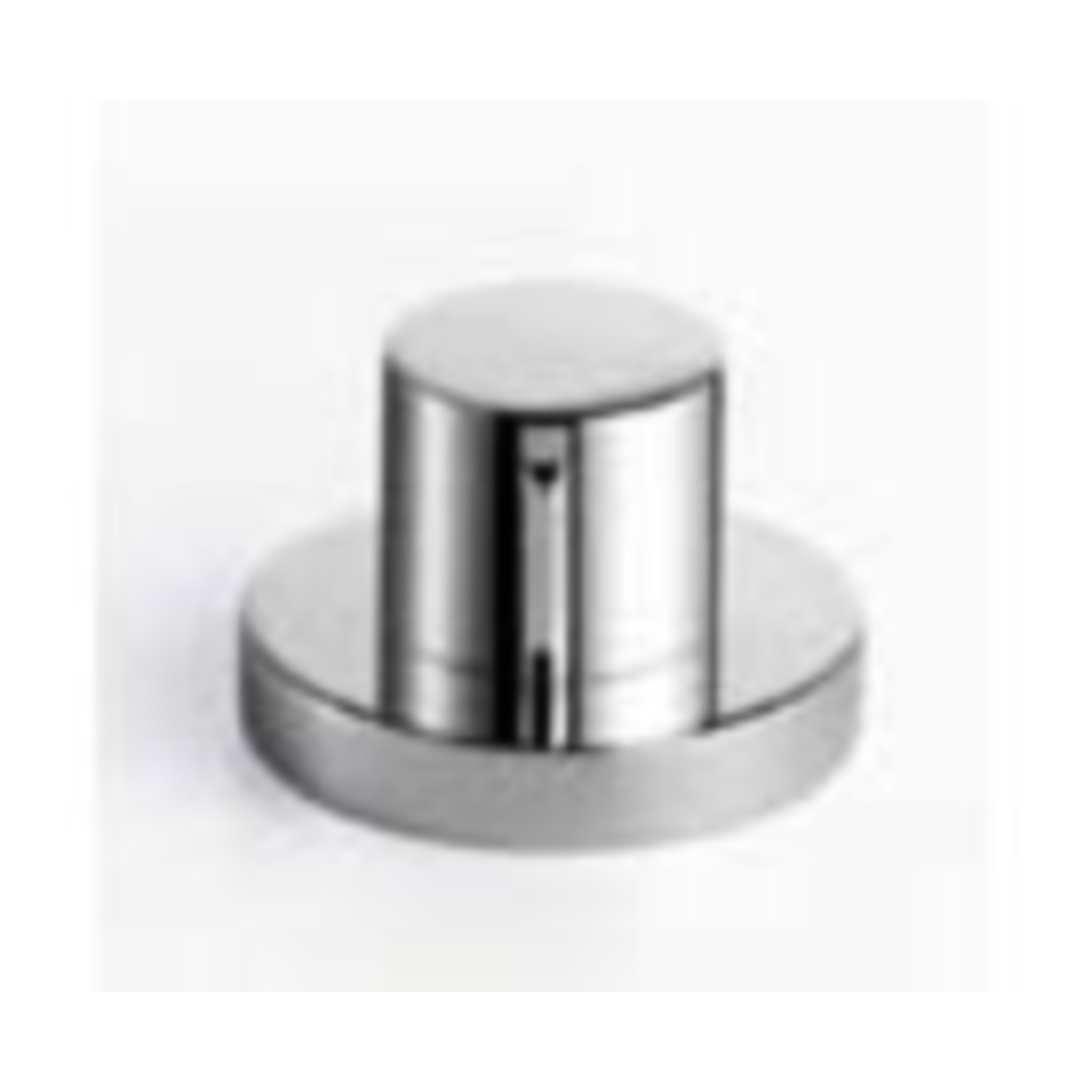 Wastebediening rond met draaiknop platina mat