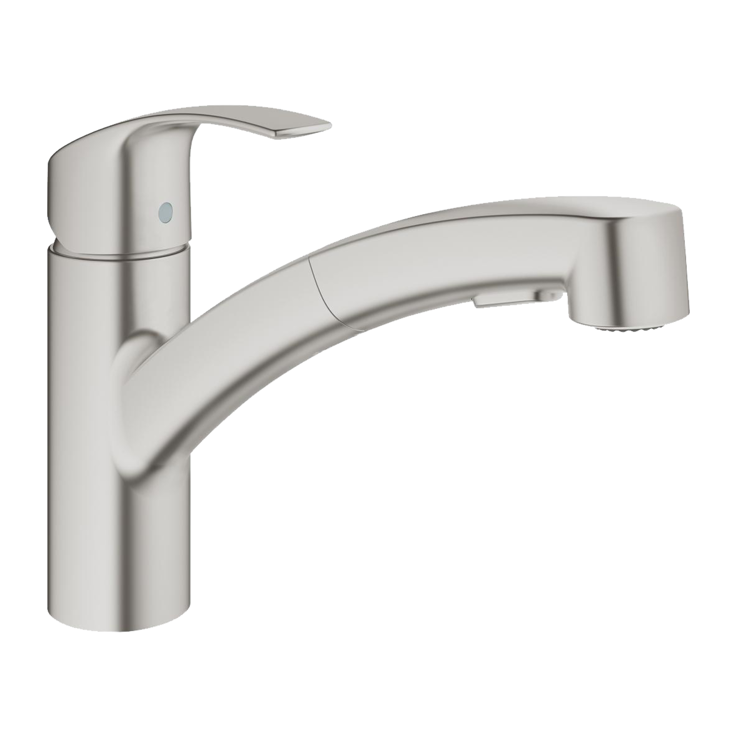 Grohe eurosmart eengreepskraan supersteel +douchette