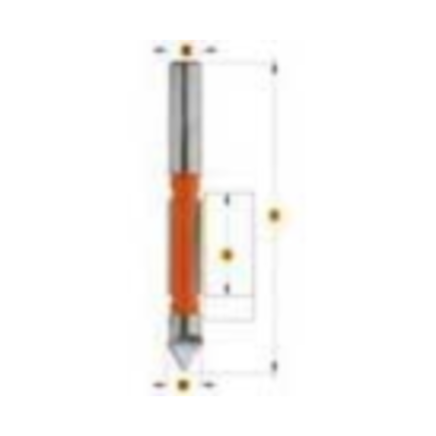 Boor- en uitloopfrees met geleider d=8 i=19 lt=64mm