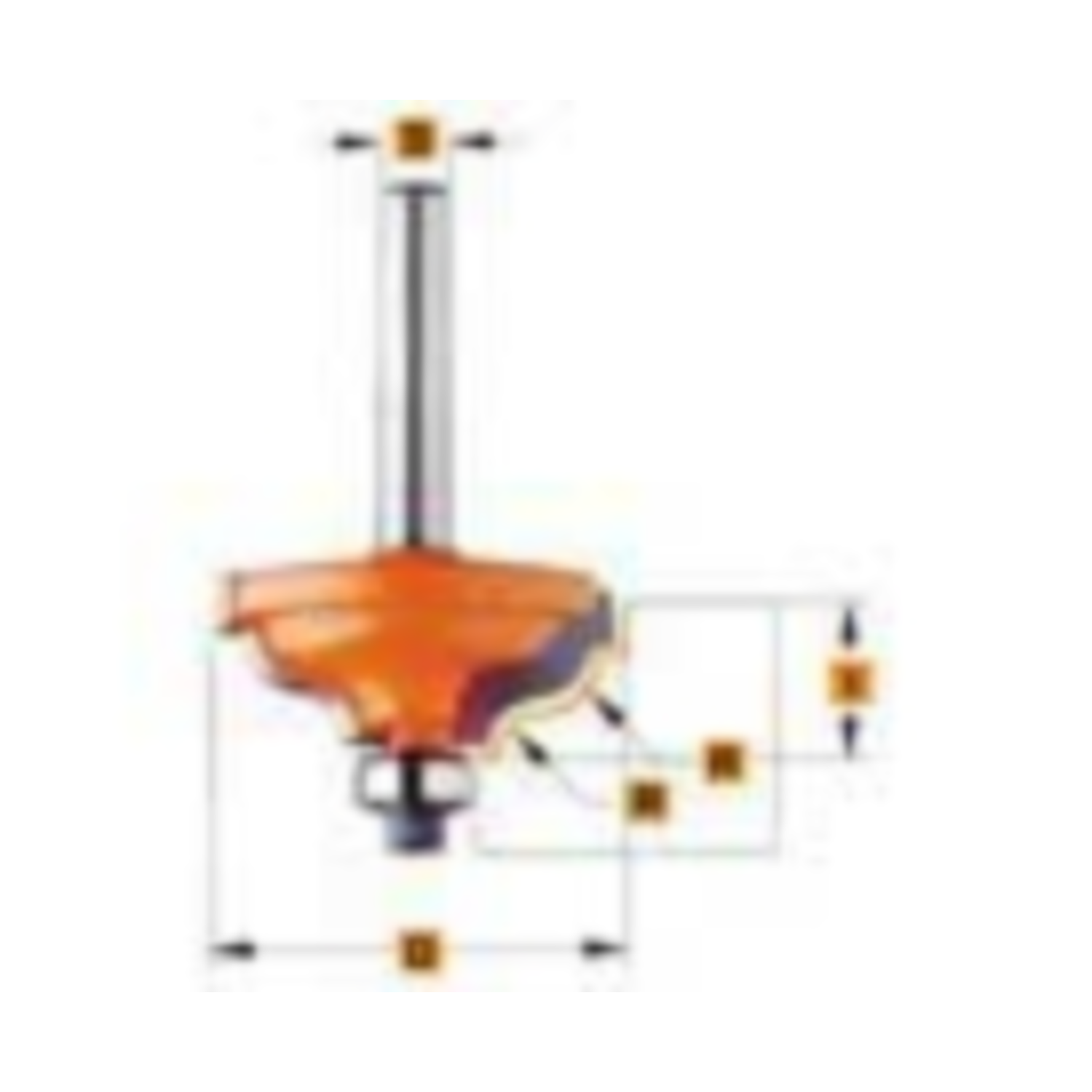 Profielfrees met geleidelager r=4,8 - 3,6 d=34,2 i=13 hw
