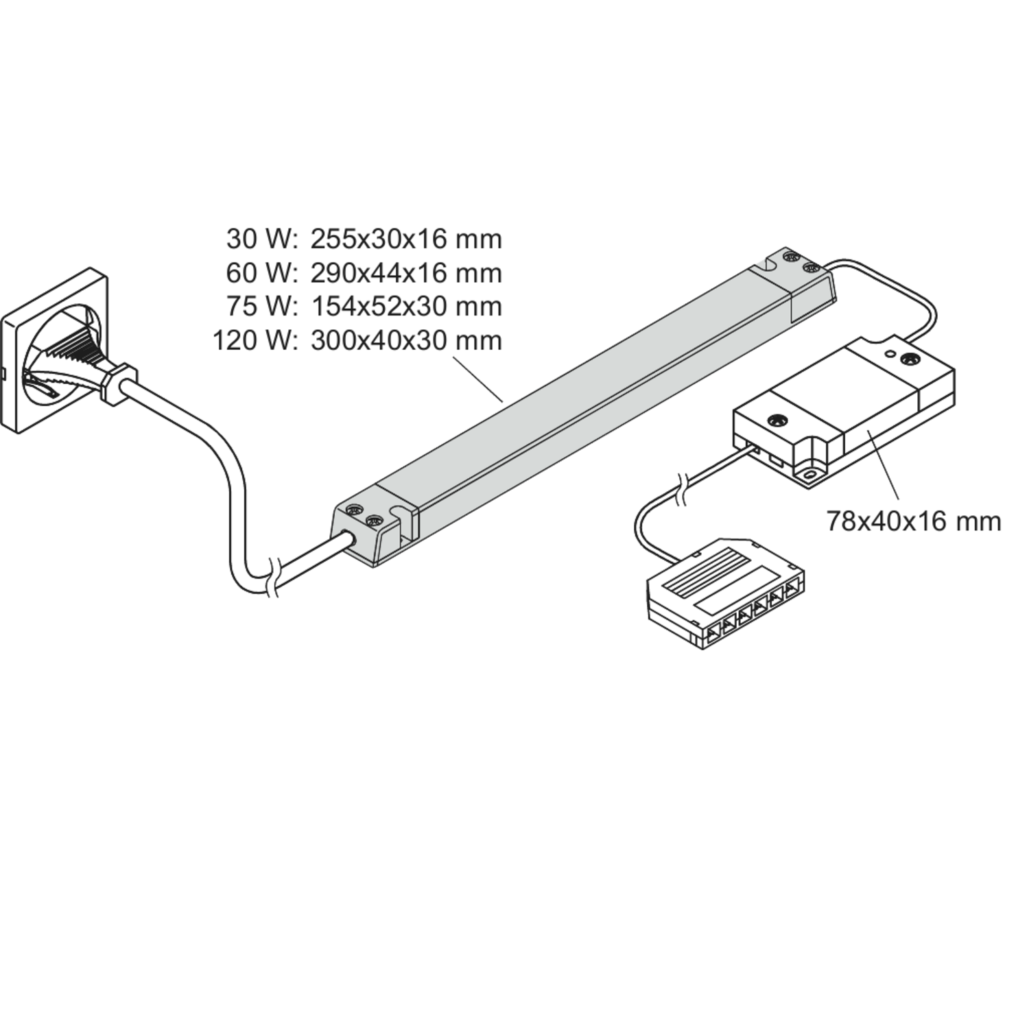 Led Emotion Frankfurt sturing 60W, 12V, 2.5a ontvanger/konvertor