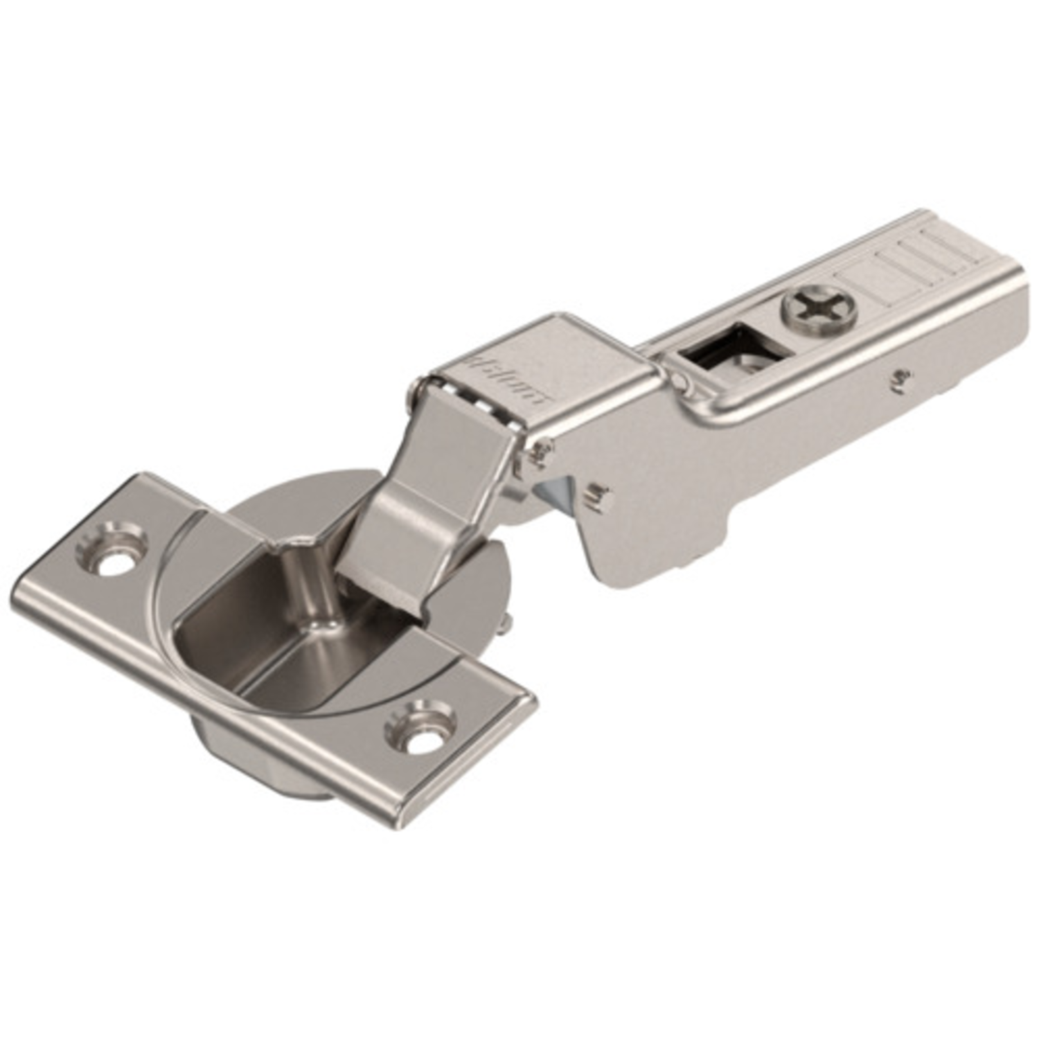 Clip-scharnier z/veer 110° 9mm  stalen schroeftop