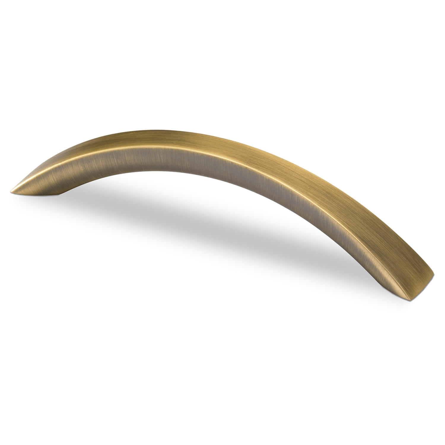 Greep Egara, boorafstand 128, L 155 mm, B 20 mm, H 30 mm, messingkleurig antiek geborsteld