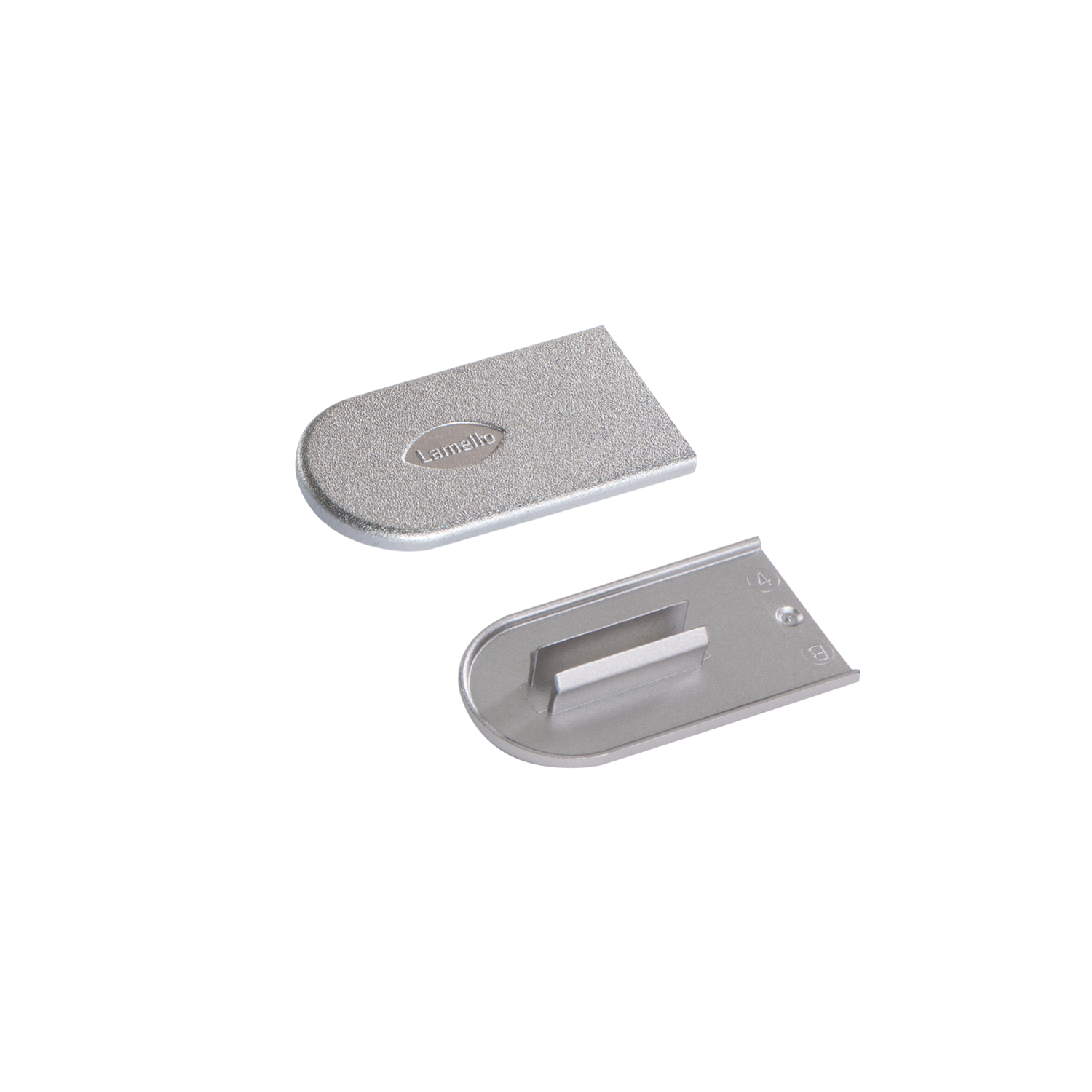 Cabineo afdekkappen metal look zilver 100st