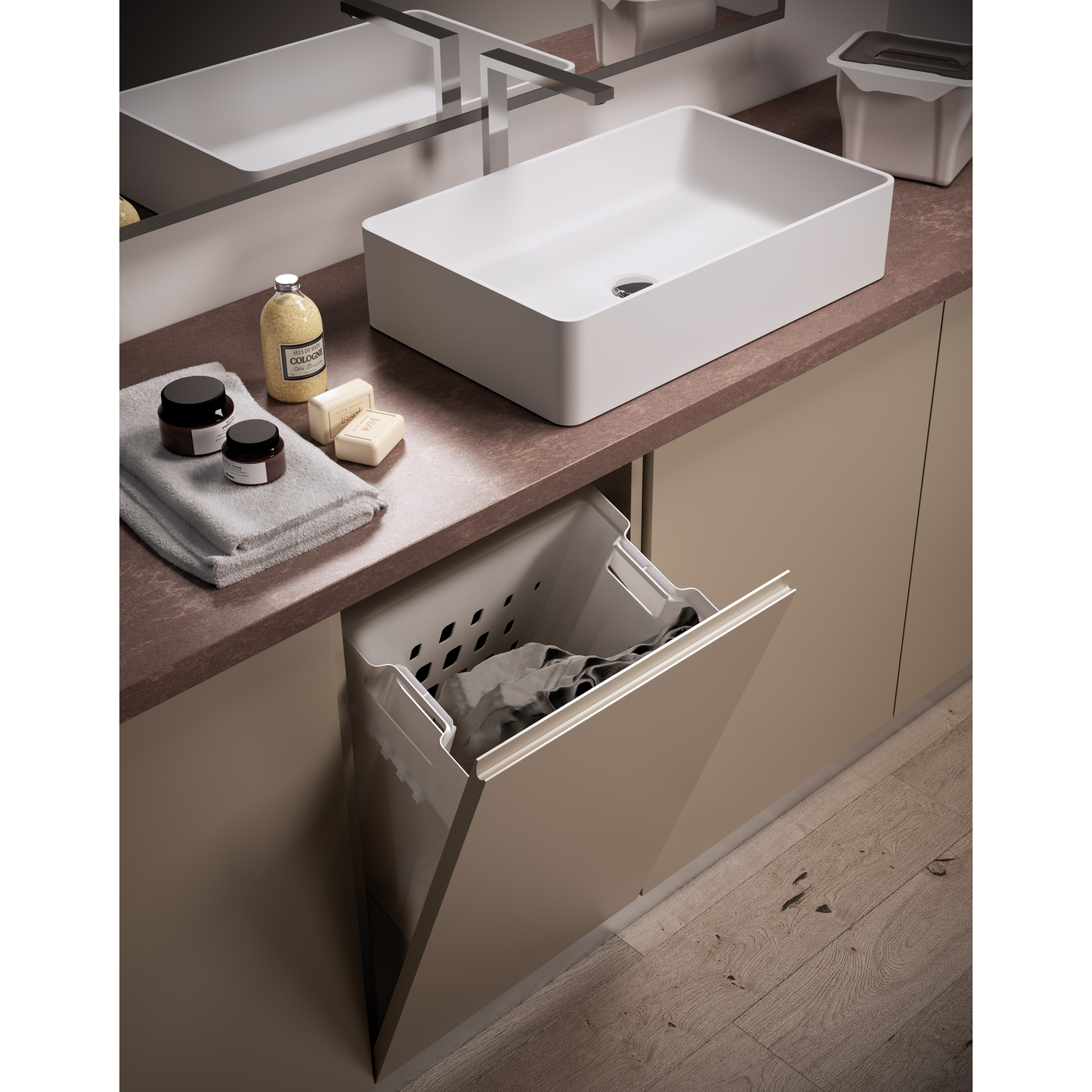 Laundry system k.500mm 40l wit