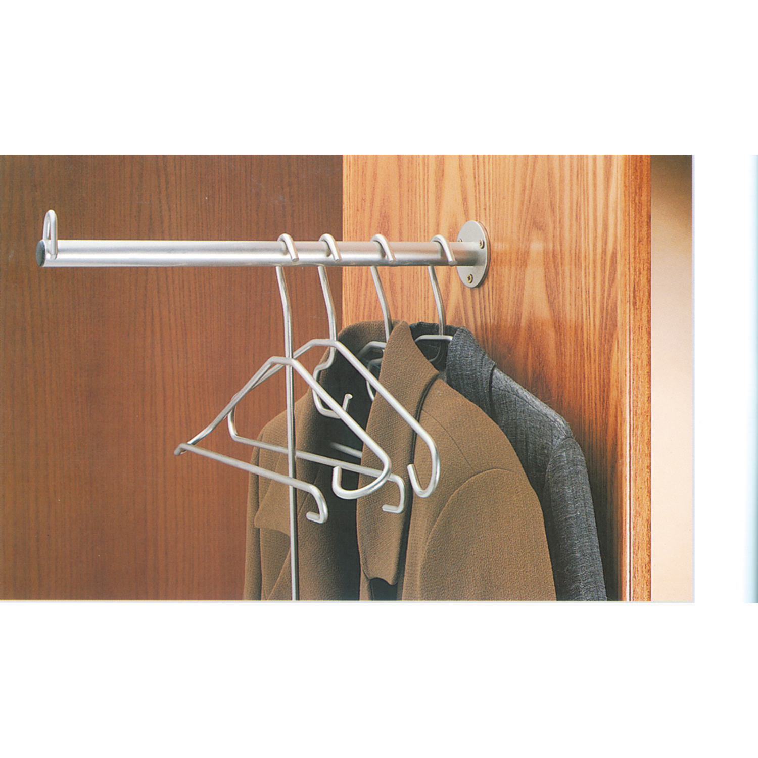 Houder l.30cm stang vast chroom