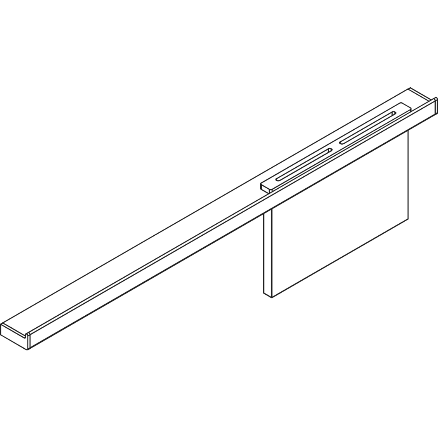 Horzon-T reling-kit 900mm incl. bevestigingen, 3 haken en messenhouder