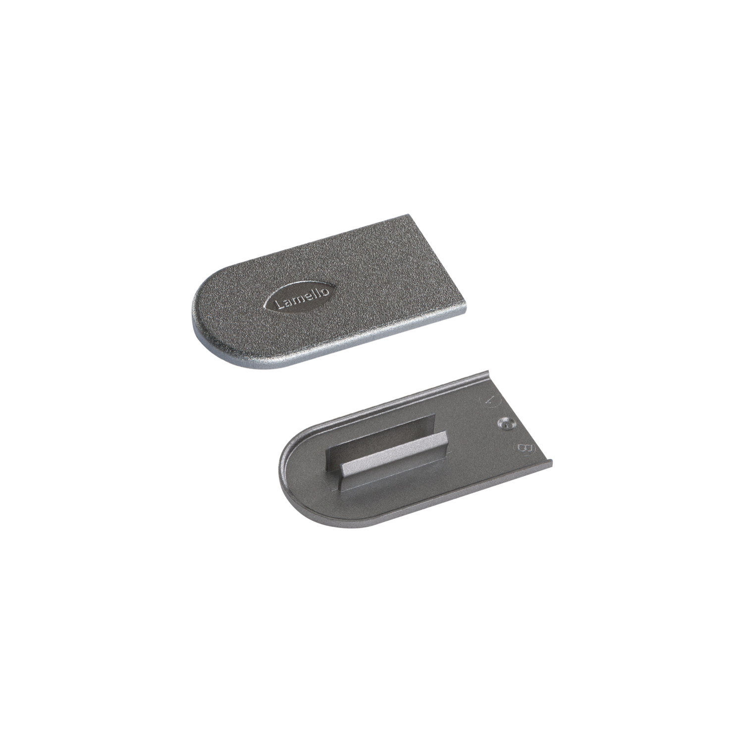 Cabineo afdekkappen metal look staal donker 2000st