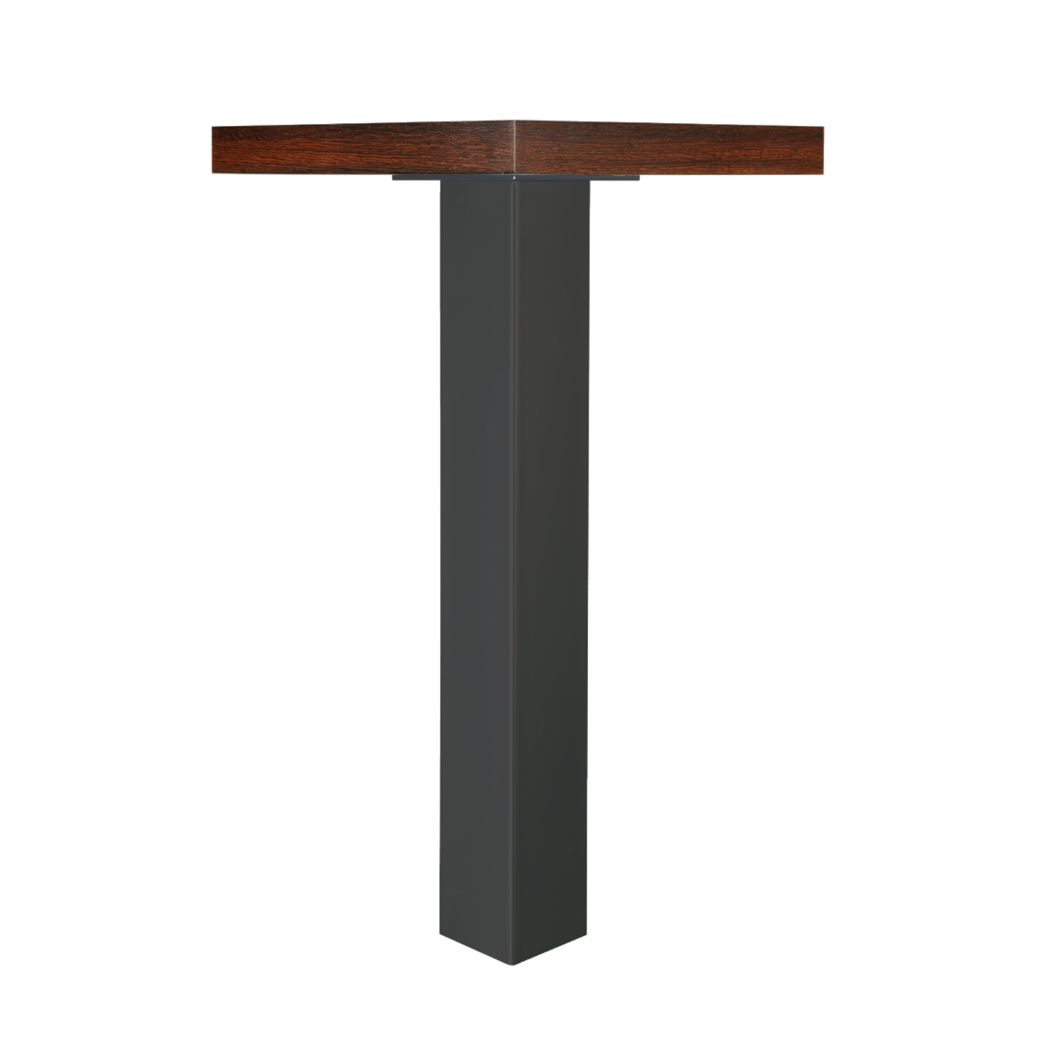 Tafelpoot Q100 zwart mat 100x100mm h71 regelbaar