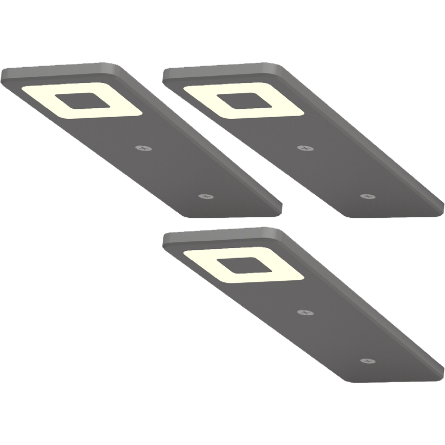 Set 3 led roeled 3W 3000K 12V RVS look-centrale schakelaar - konvertor
