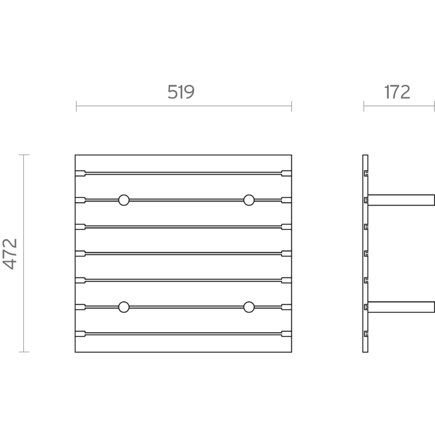 Filo frontlade bordenhouder V3 60 zwart