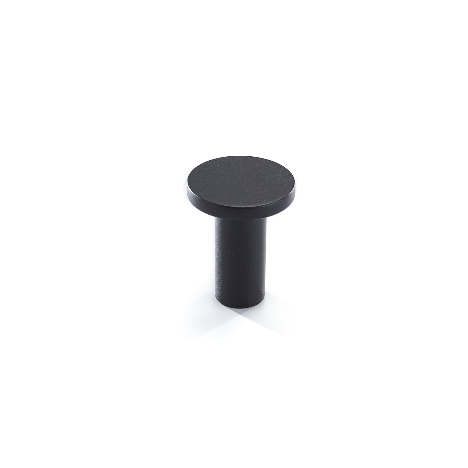 Knop ellie ø25x27 zamak mat zwart
