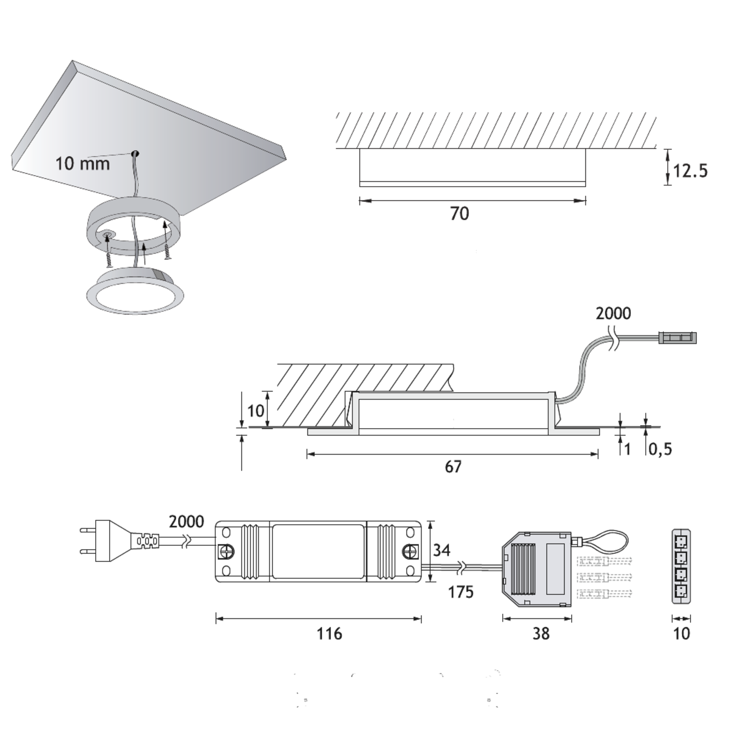 Set Sun XT led spot 24V