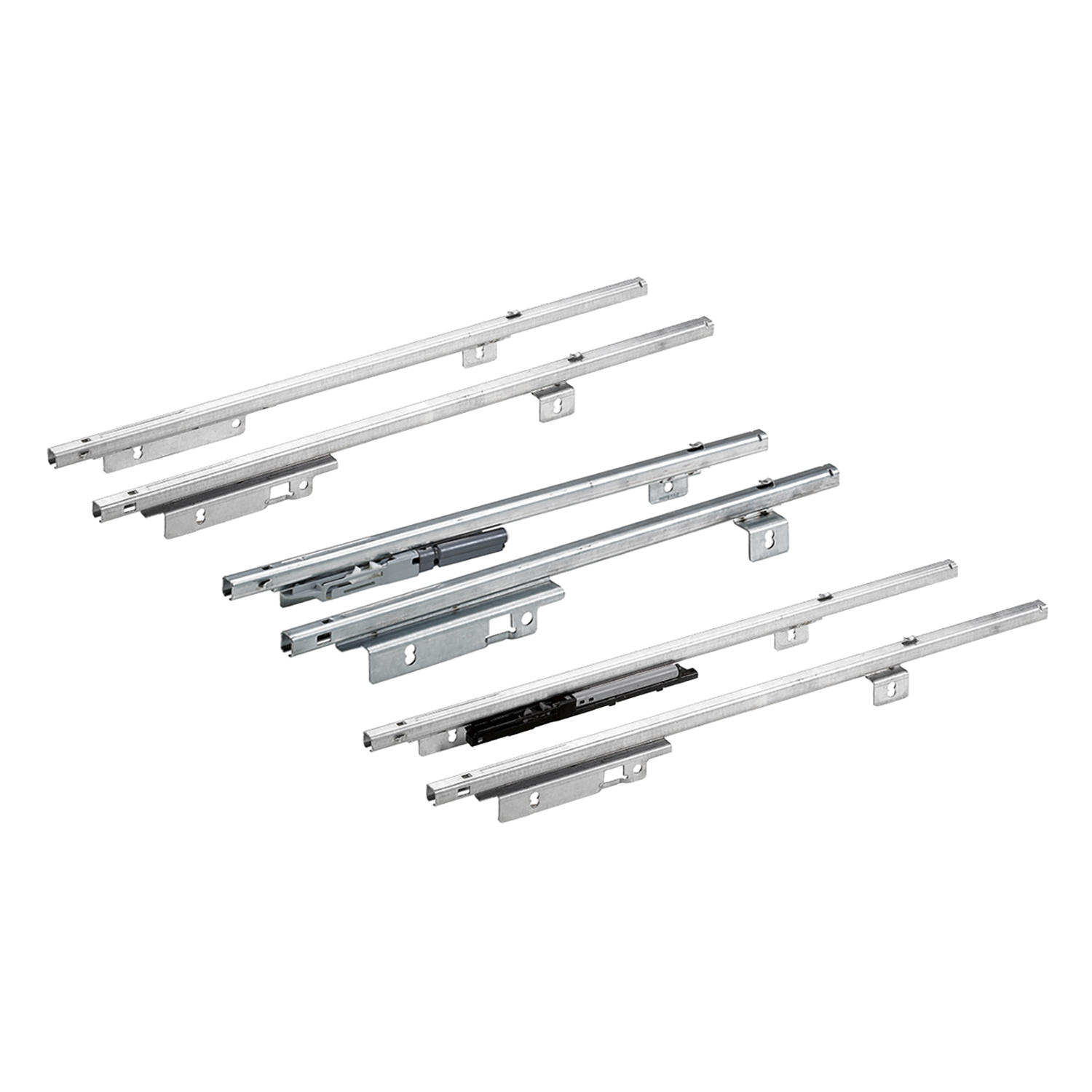 Ladegeleiders Quadro 12, Push to open, EB 292 mm / 392 mm, 510 mm, links en rechts