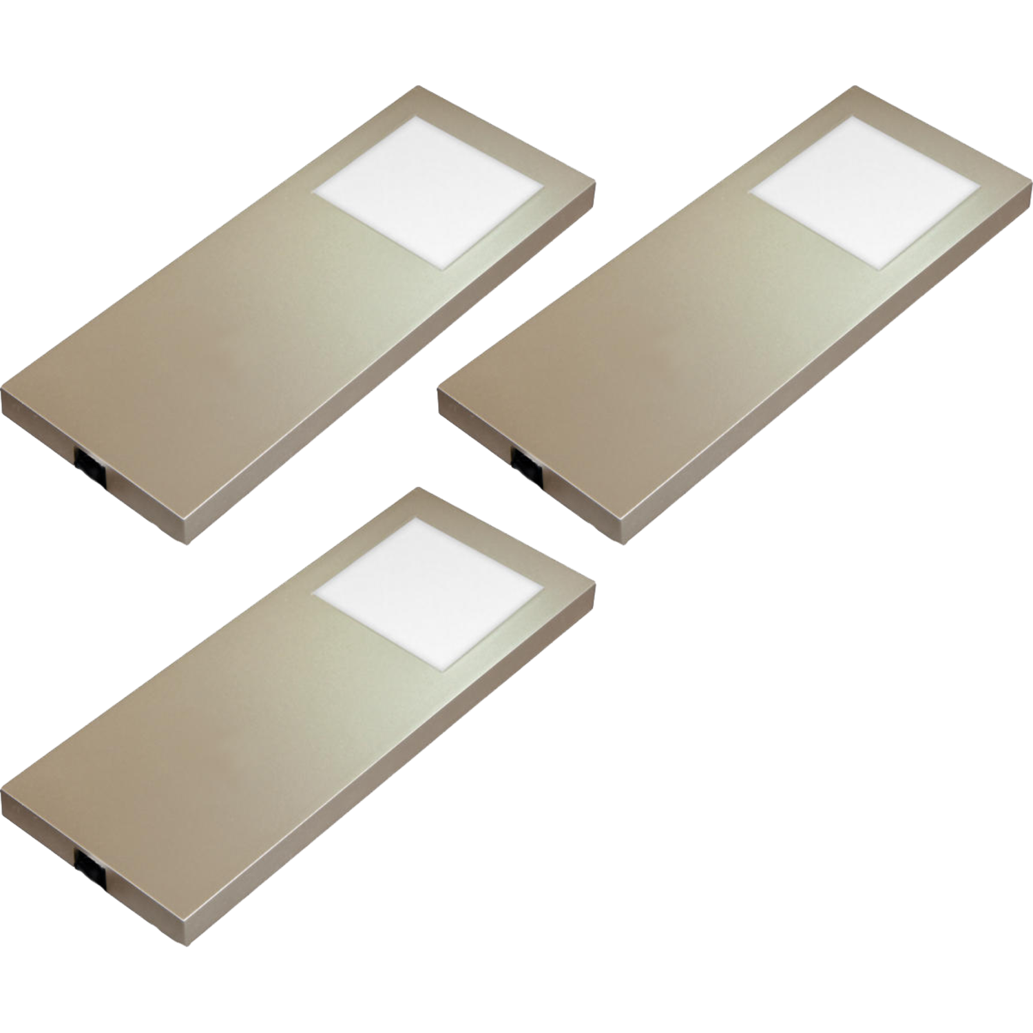 Hera set 3 x Slim-pad F led 5W 24V 3000K RVS-look+ transfo led 15