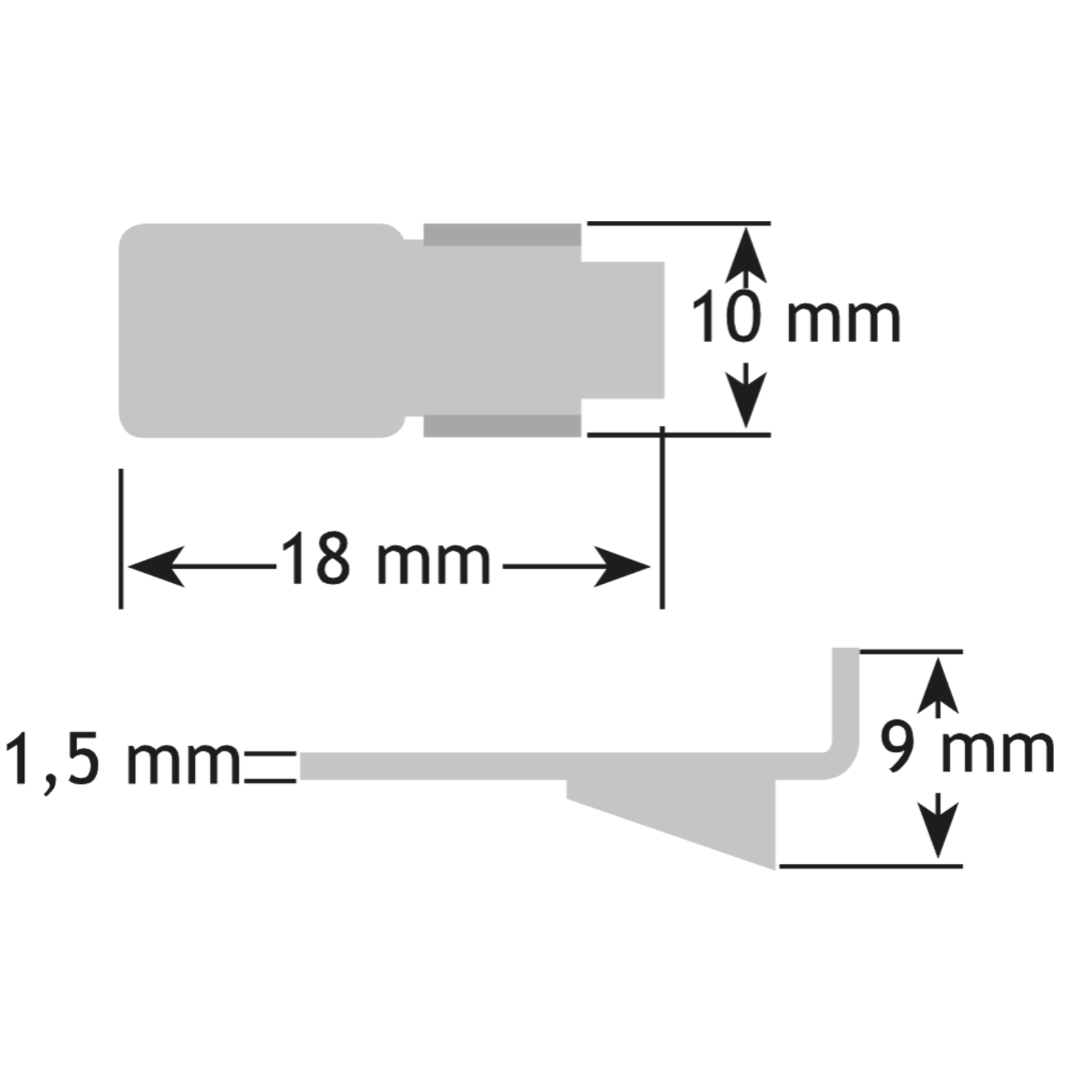 Vari staal 10 x 5 mm legplankdrager, verzinkt