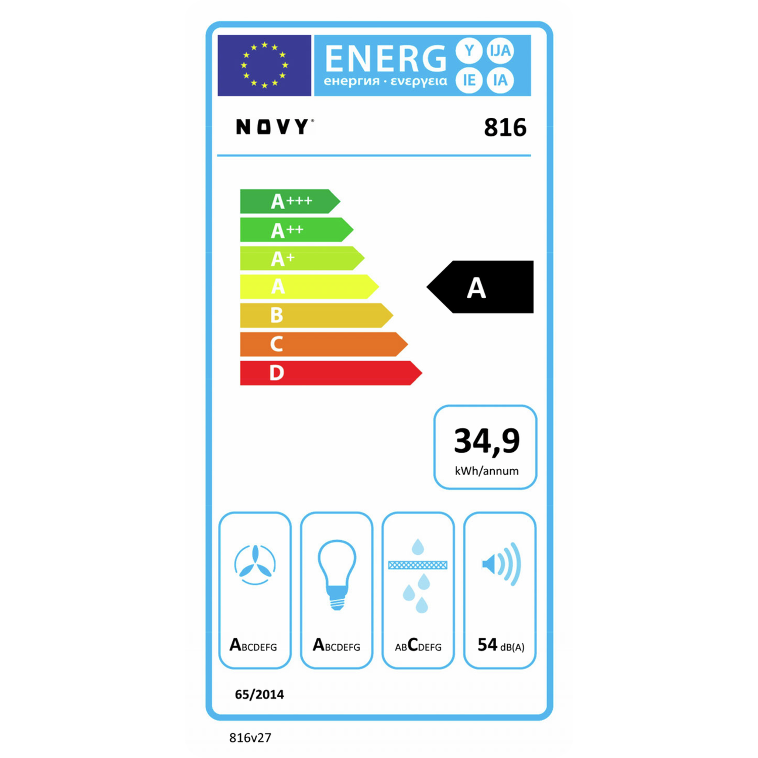 Novy Mini Pureline 60 cm mineral black afzonderlijke motor