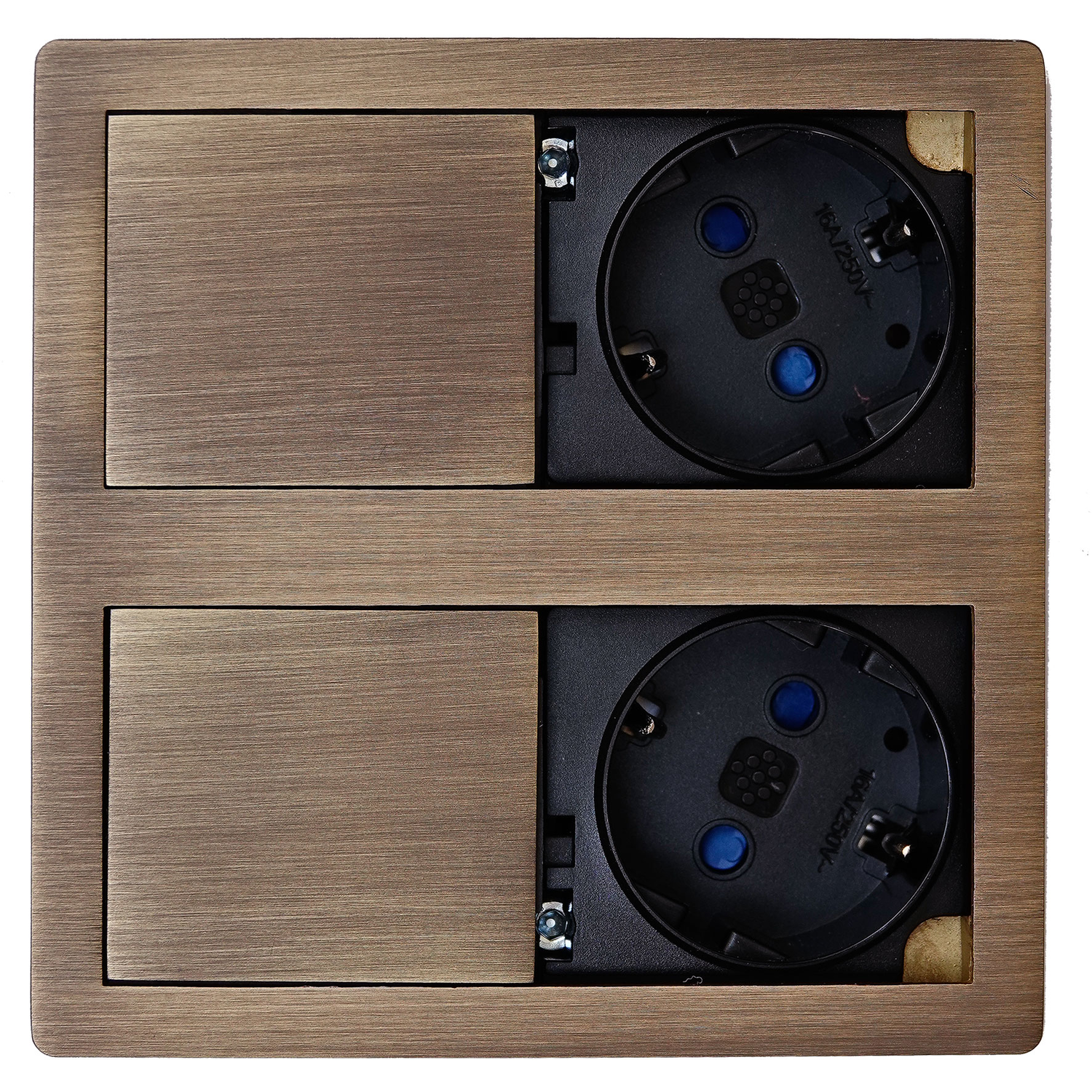 Versahit dual 2st b/f brons+ kabel 2000 mm met apa + kabel 2000 mm met aparte stekker