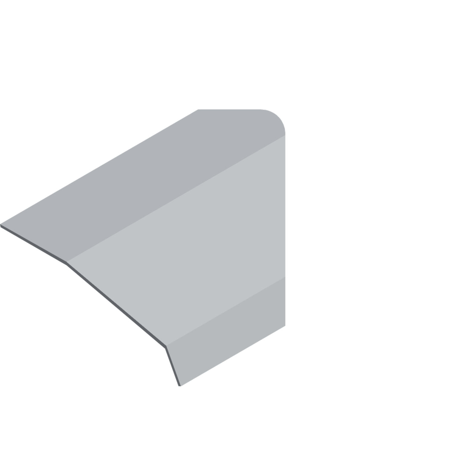 PS48 plastic afdekprofiel 3000mm