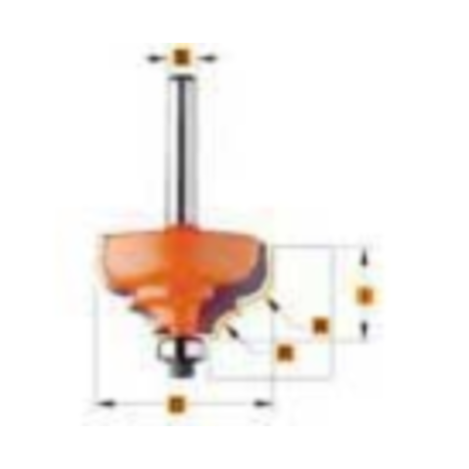 Profielfrees met geleidelager r=4 d=28,7 i=13 hw
