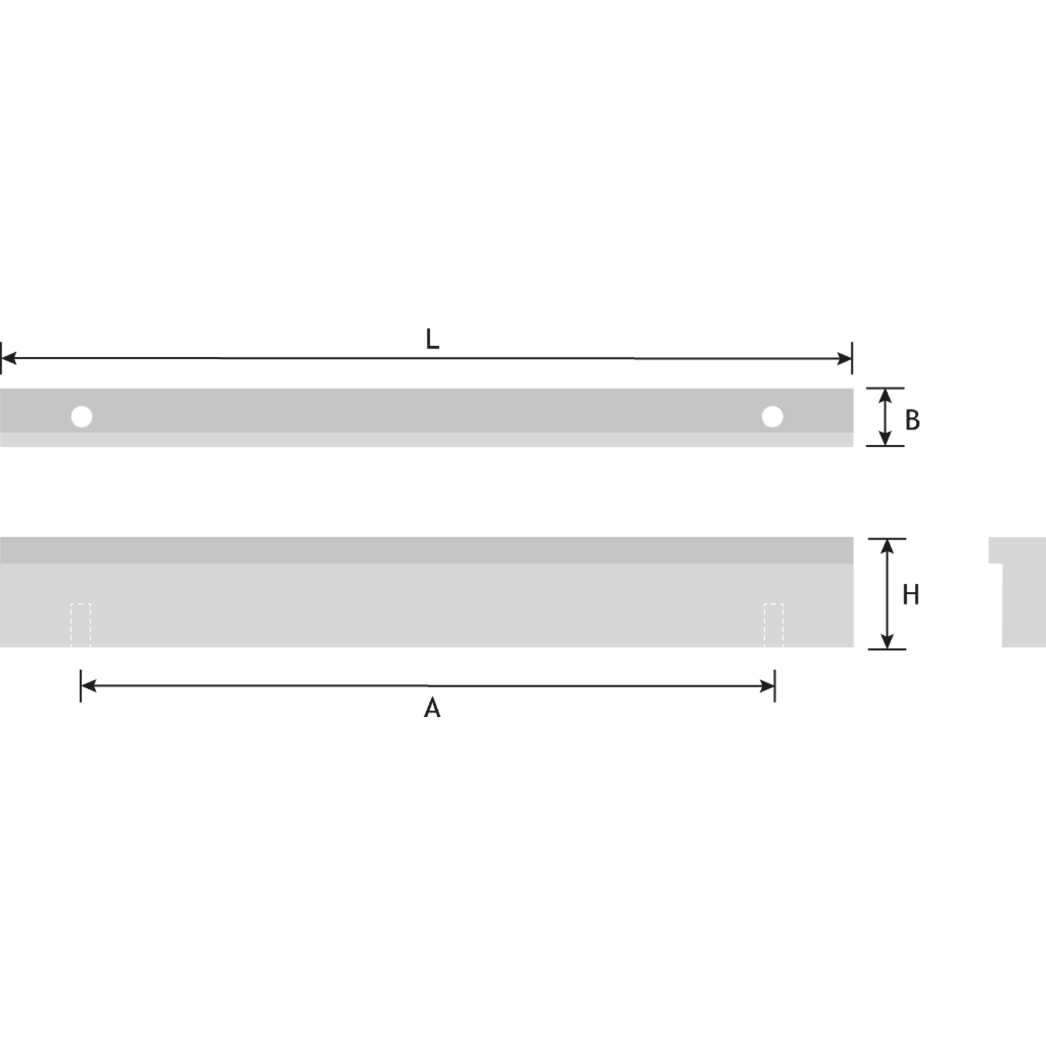 Greepprofiel 492/600mm alu RVS look