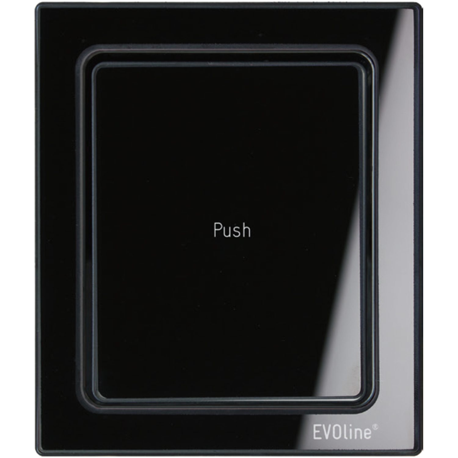 Evoline port push cuisine zwart glas b-f3 stopcont 3 stopcontacten
