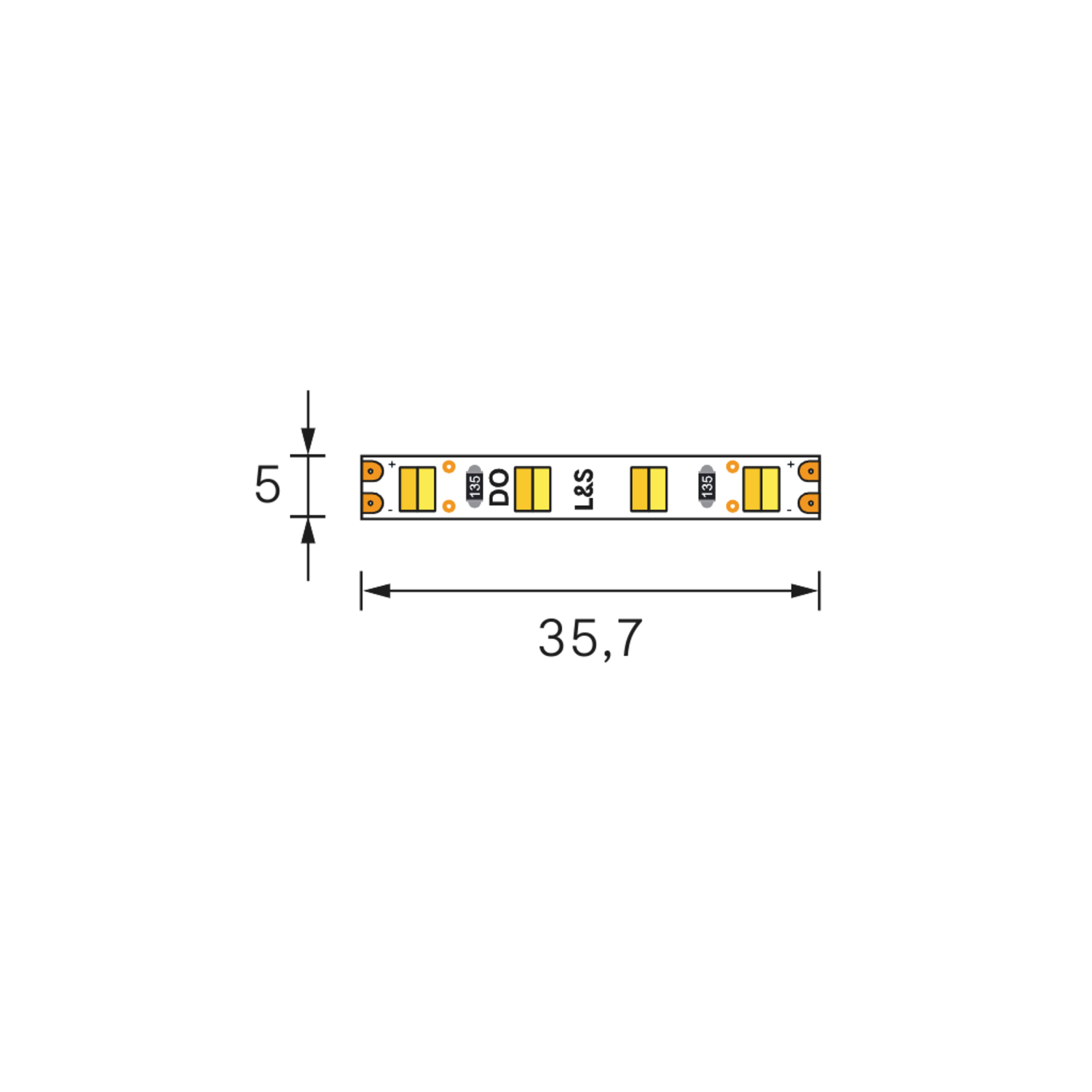Ledsrtip 5mm Emotion Dual Color 5M 24V