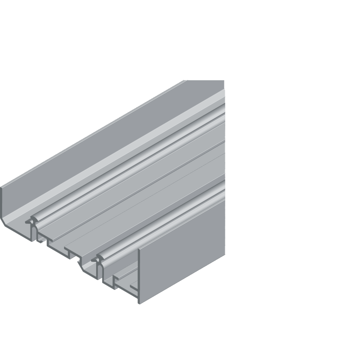 PS48 bovenprofiel 1 te vijzen of te clipsen 6,1m alu