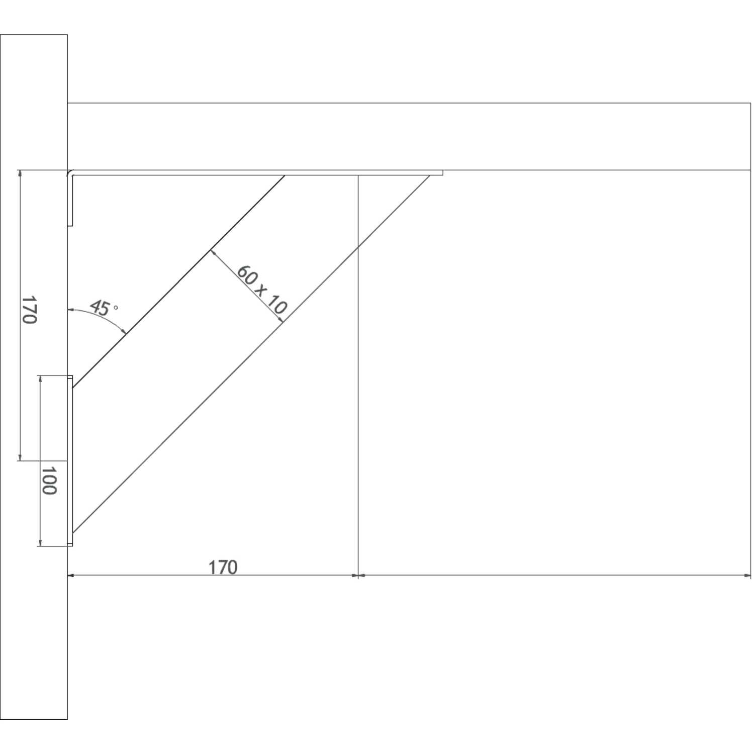 Barsteun korfu corpus h:170 mm zwart mat