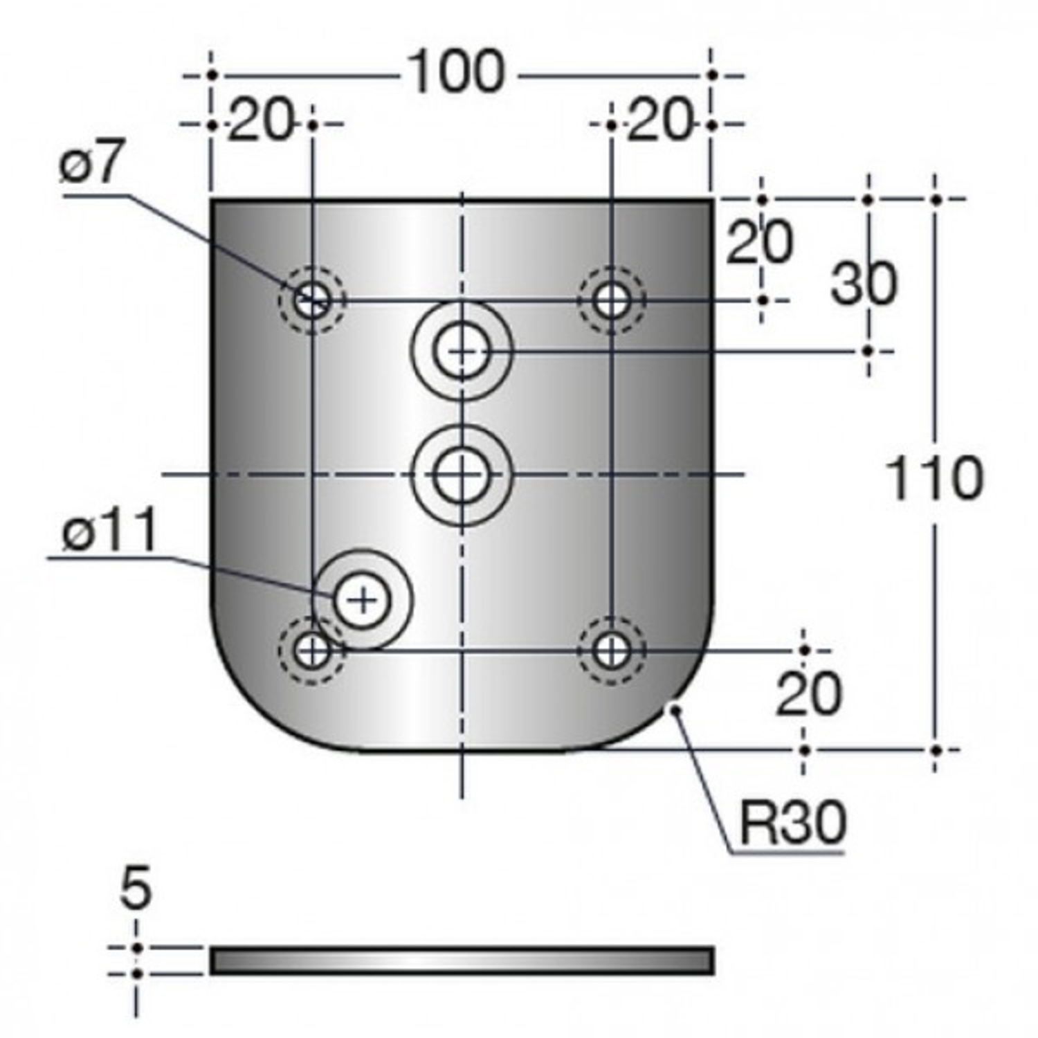 Tafelpoot dismo5 h.72cm rvs