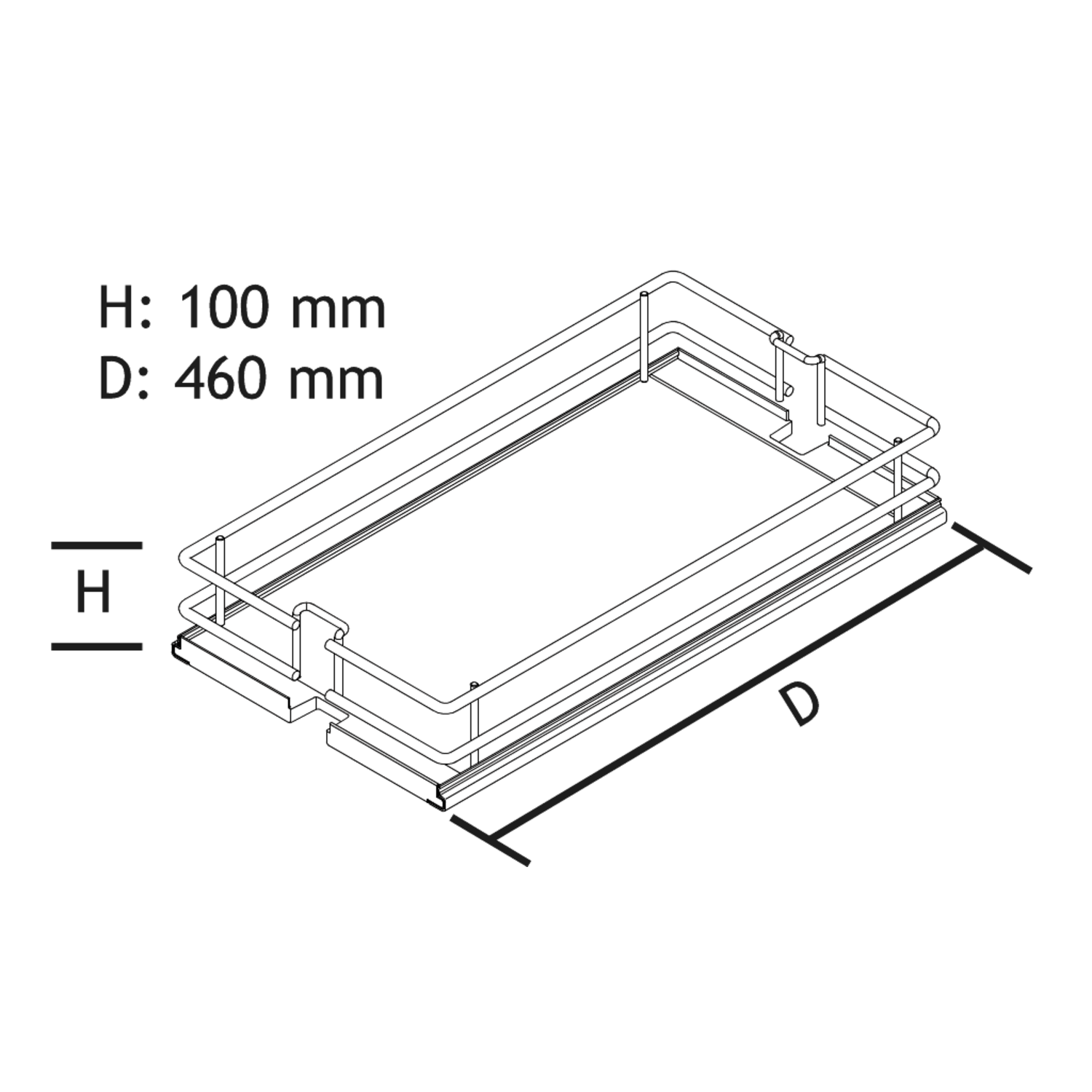 Korf Premea voor kolomkast chroom k400mm