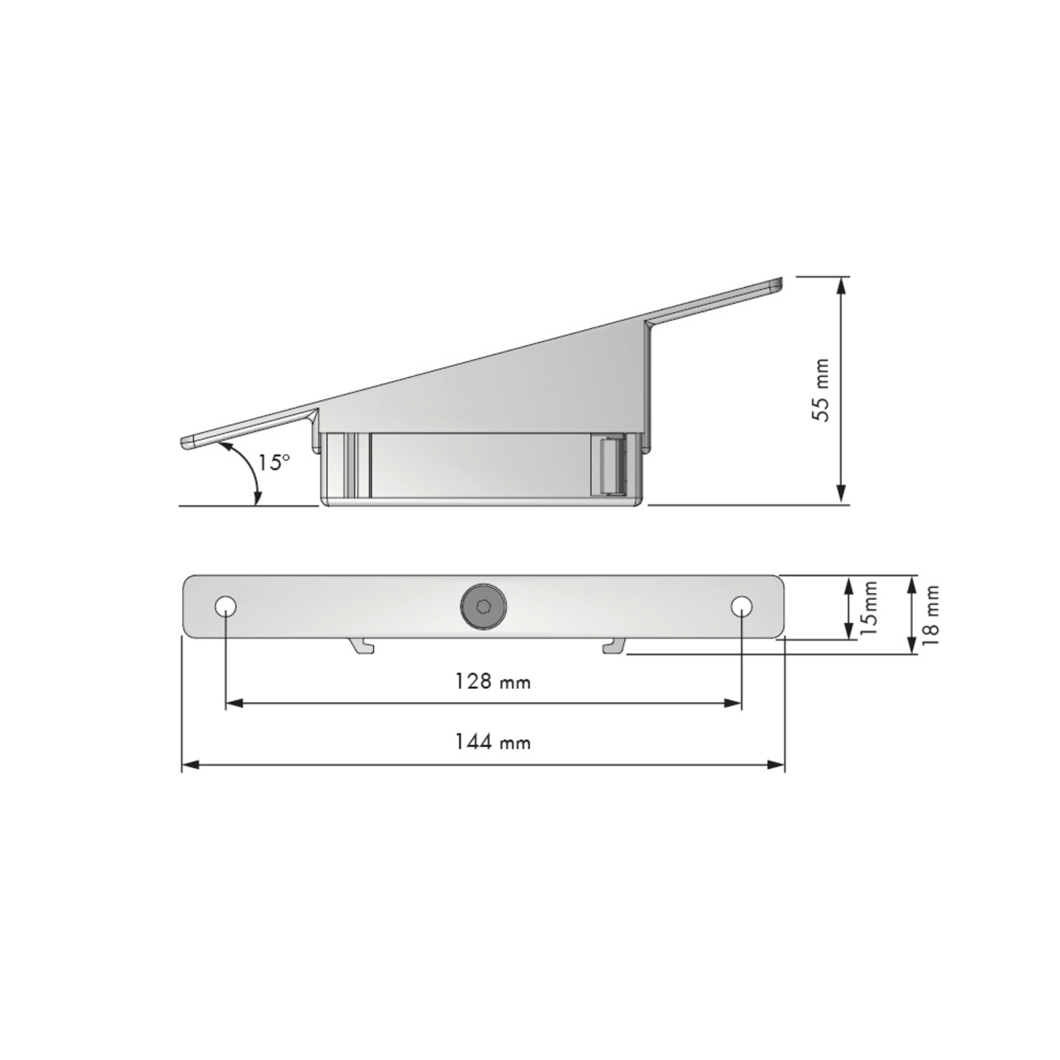 Structura drager schoenrek zwart alu