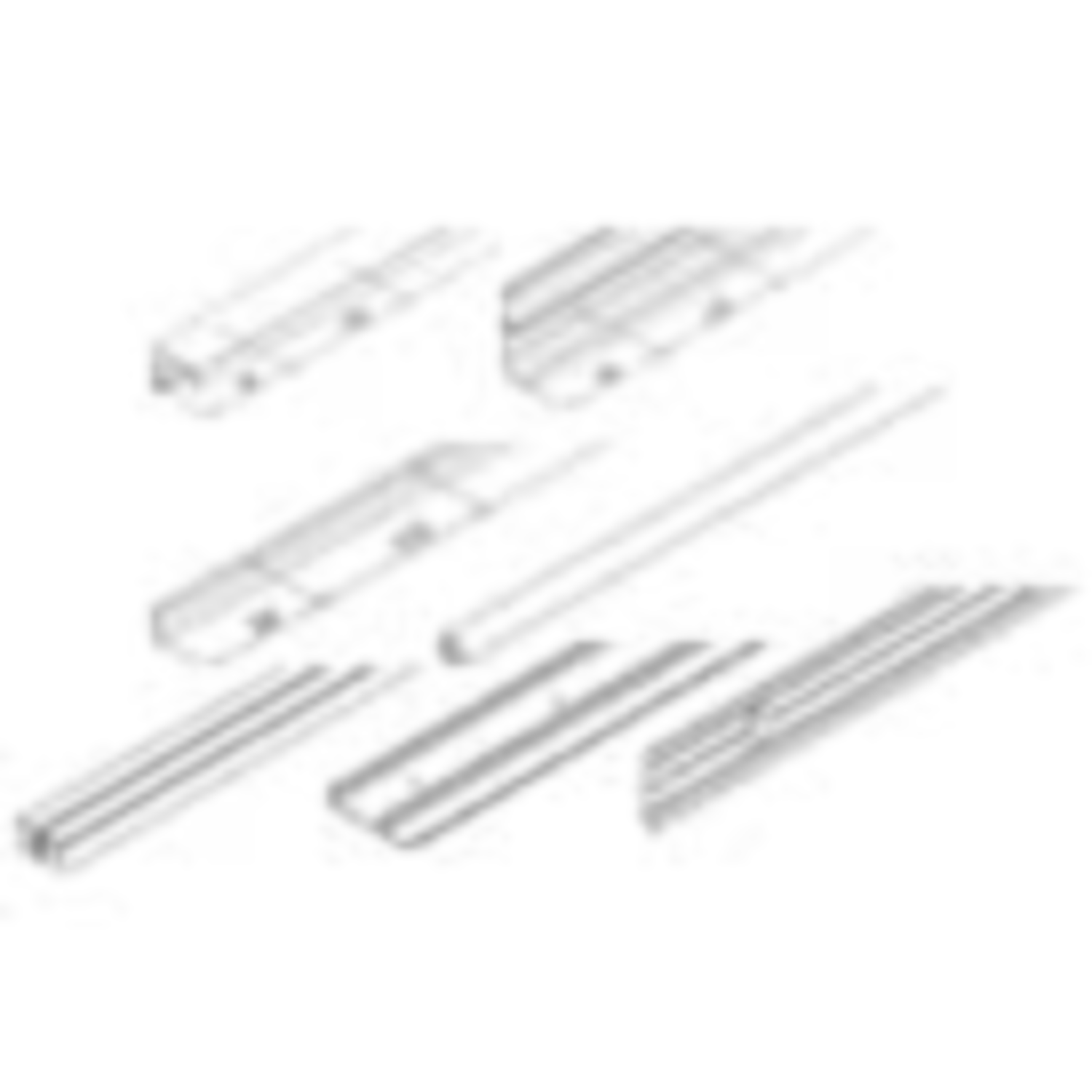 Hawa Frontino 40 railset, type M, 1800-2199 mm, alum ium anodeuren 2 deuren