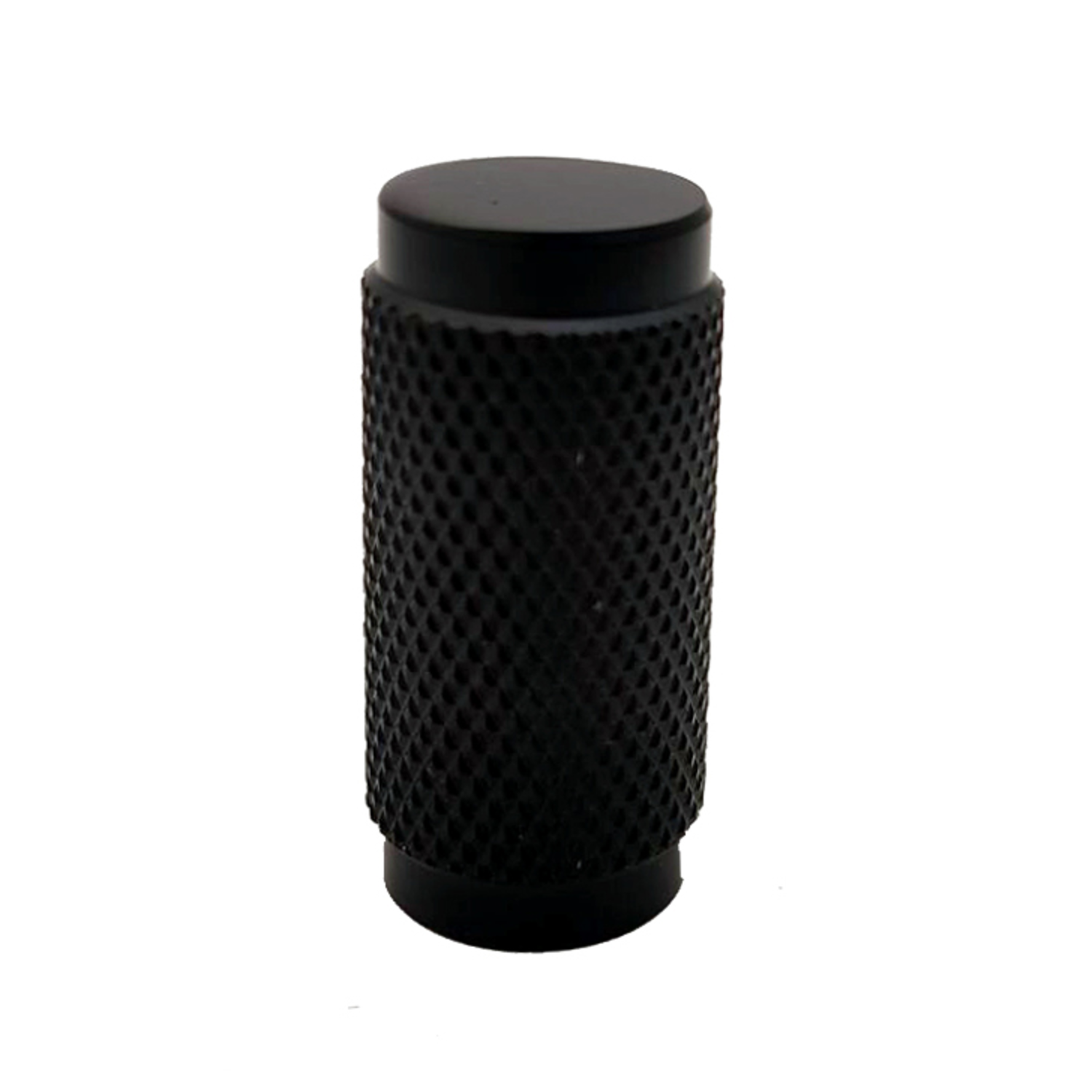 Gekrulde knop ø16 h35mm mat zwart